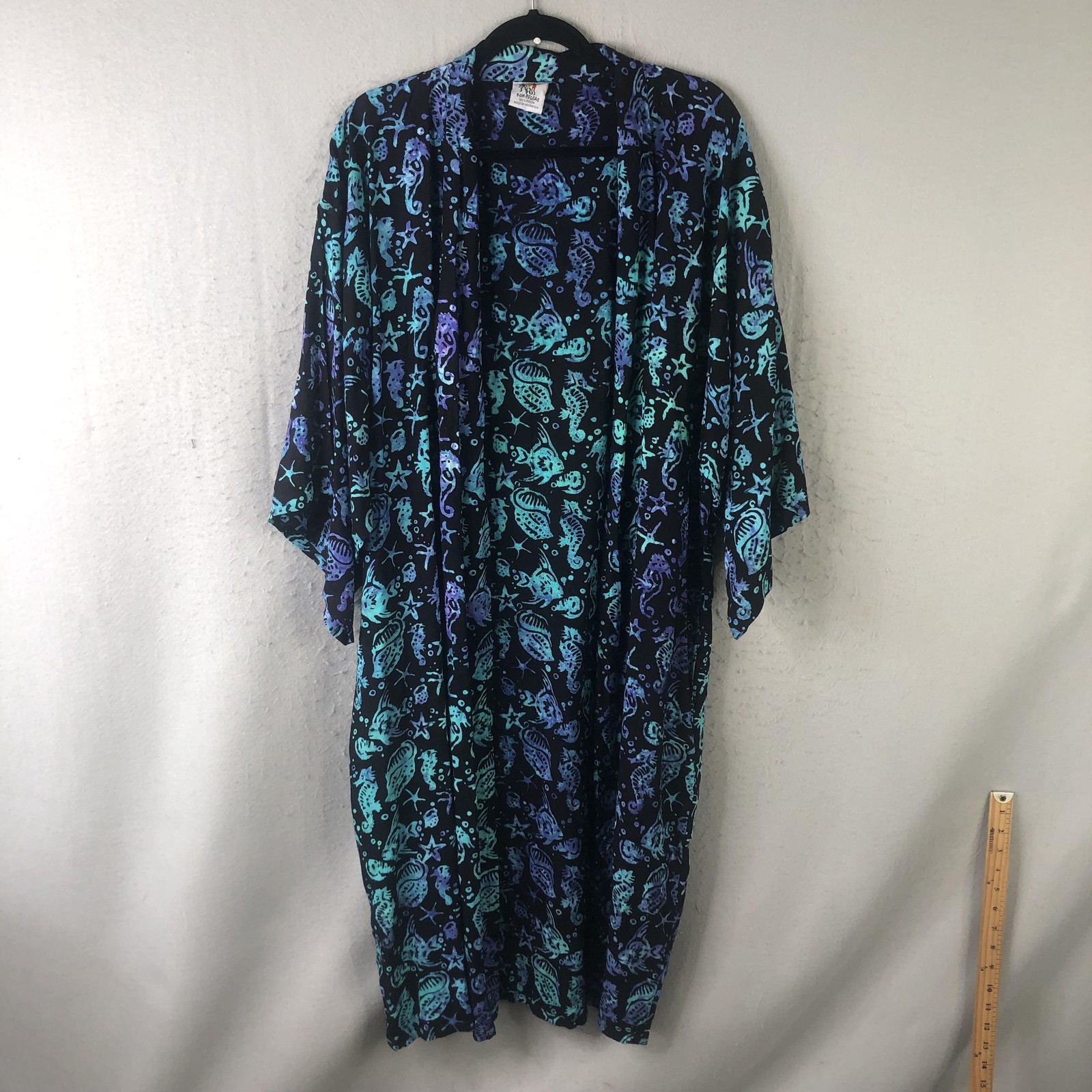 Sea Horse Topper Womens One Size Multicolor Tropical Ocean Beach Resort Cruise