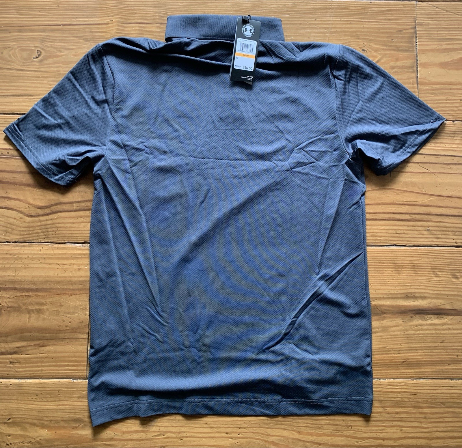 NEW Mens UA Under Armour Polo Golf Shirt #1351322 – Size SMALL Steel Grey $55.00