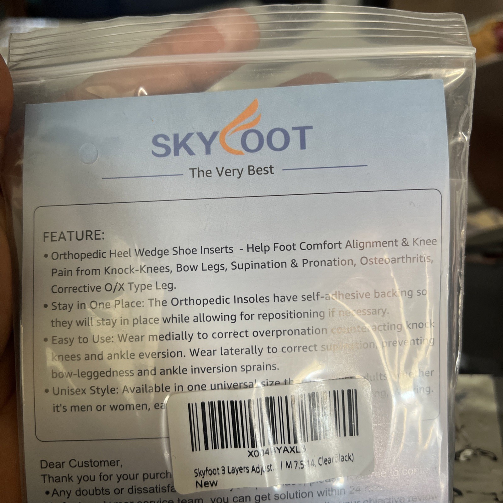 Skyfoot 3 Layers Adjustable Heel Wedge Inserts for Supination