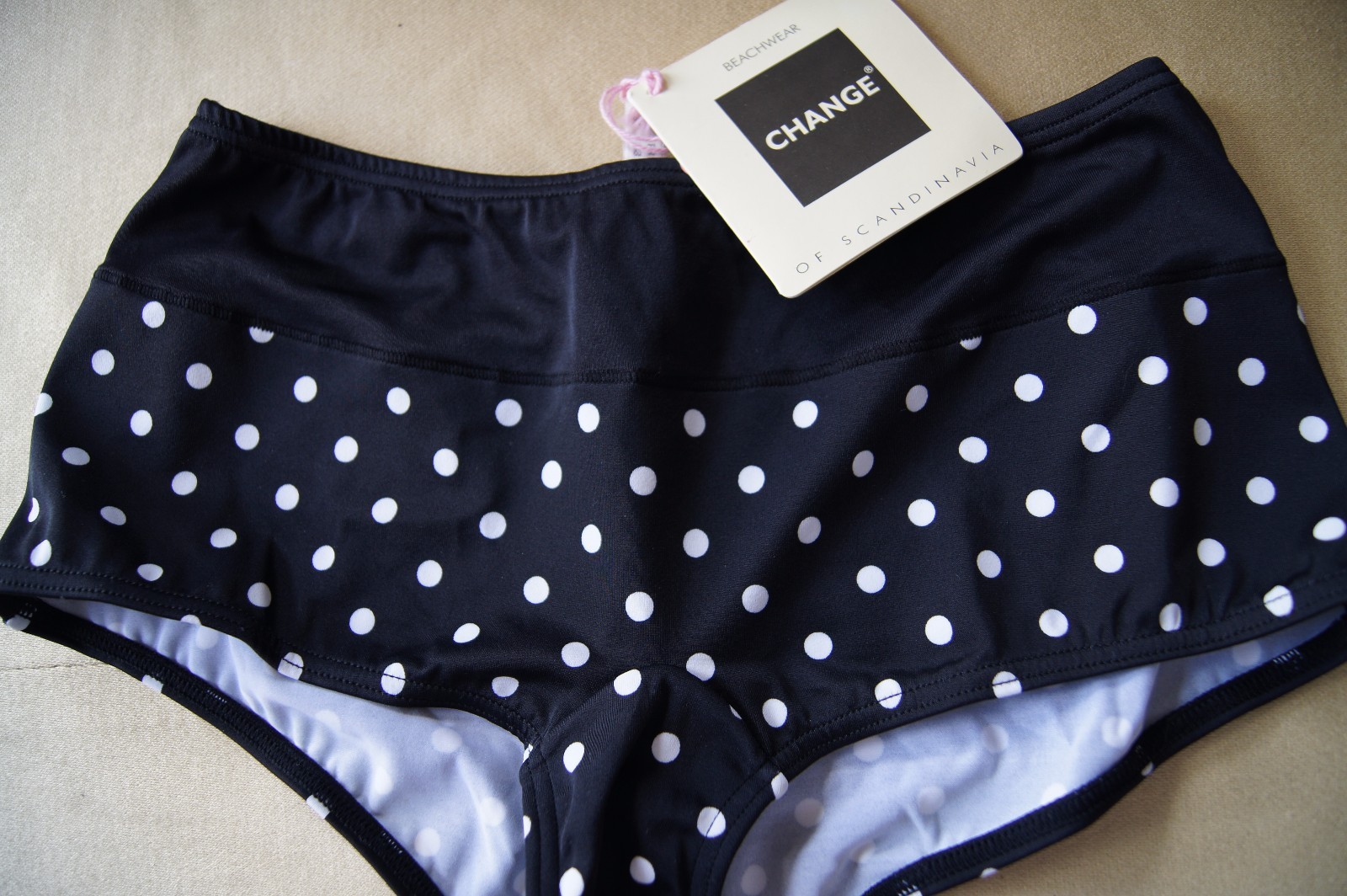 Change of Scandinavia Black/White Spotty Bikini Shorts