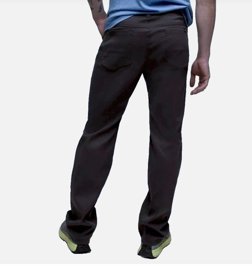 Prana Mens ZION Pants Iron Grey Stretch Convertible Roll-Up Size 36 x 32 A+