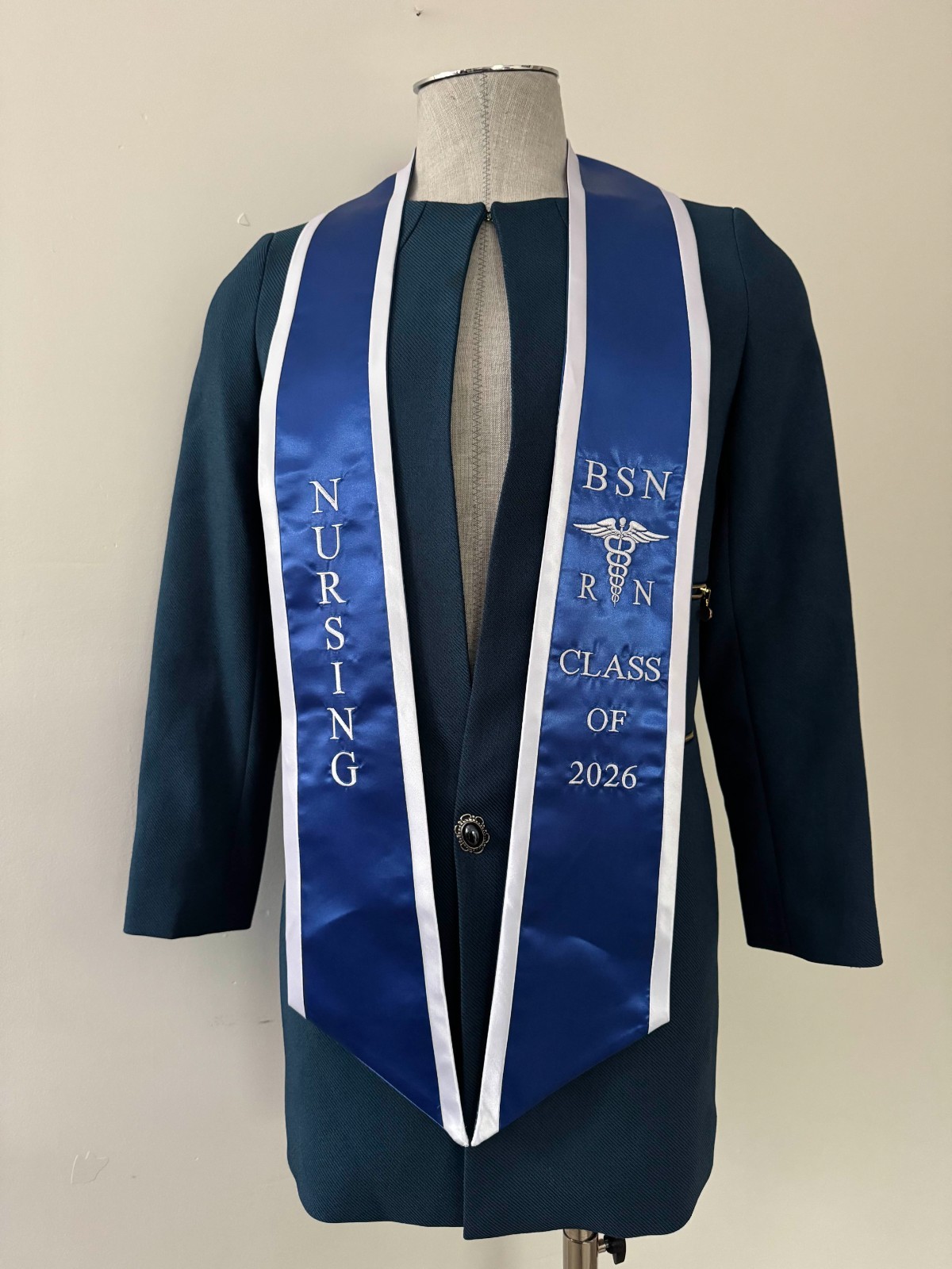BSN RN Nursing Graduation Stole 2026 Embroidered Sash With Medical Logo