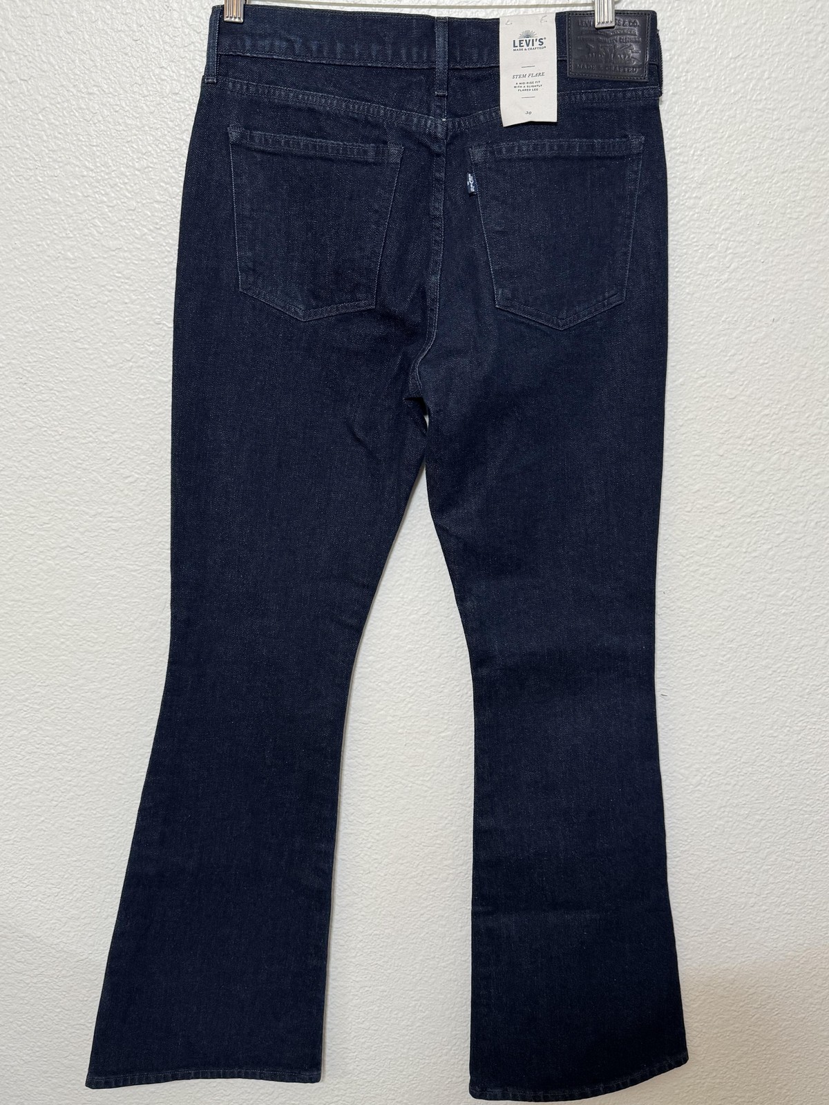 Levi’s Made & Crafted Jeans Womens 30 Indigo Stem Flare Woven Pockets Denim NEW