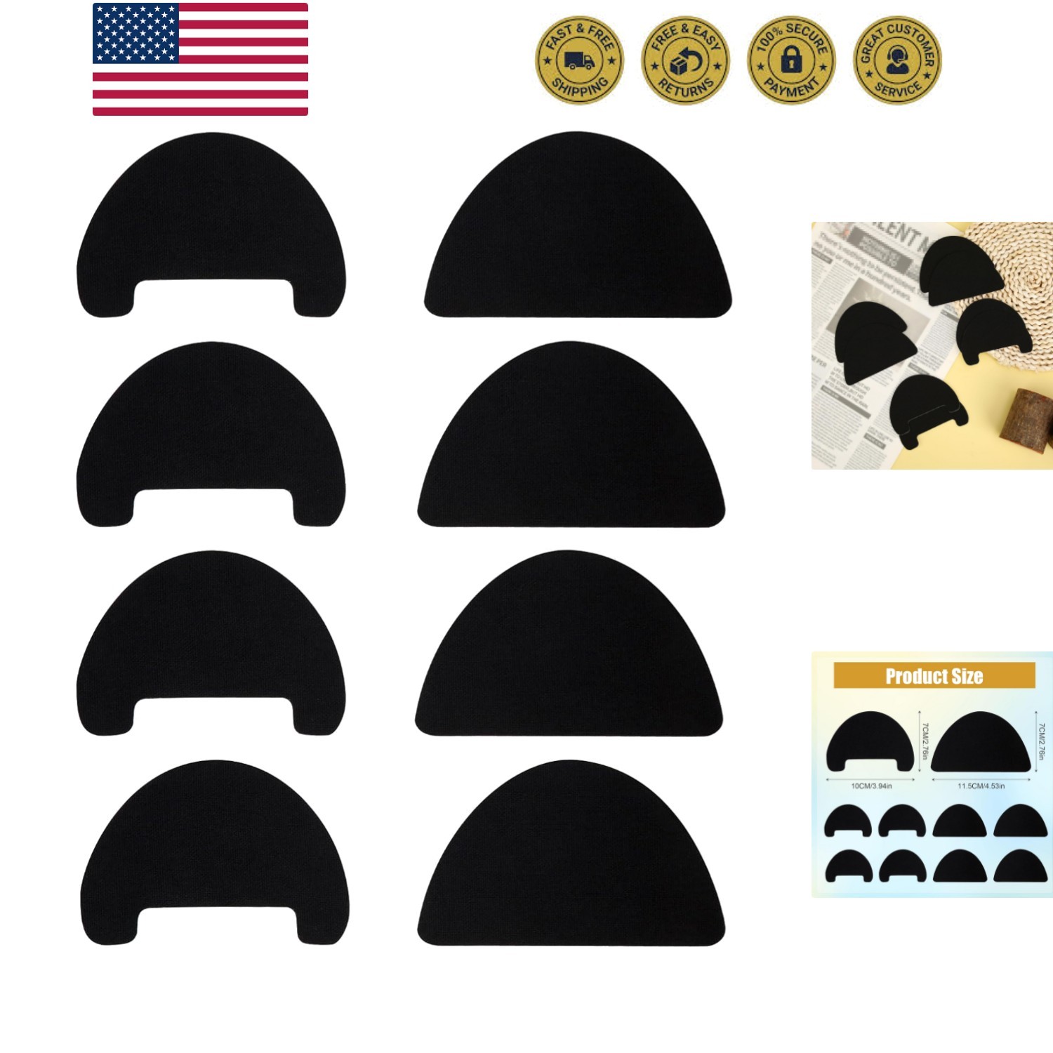 8pcs Toe Guards for Shoes, Shoe Toe Protector Boot Inserts Hole Patches Toebu…