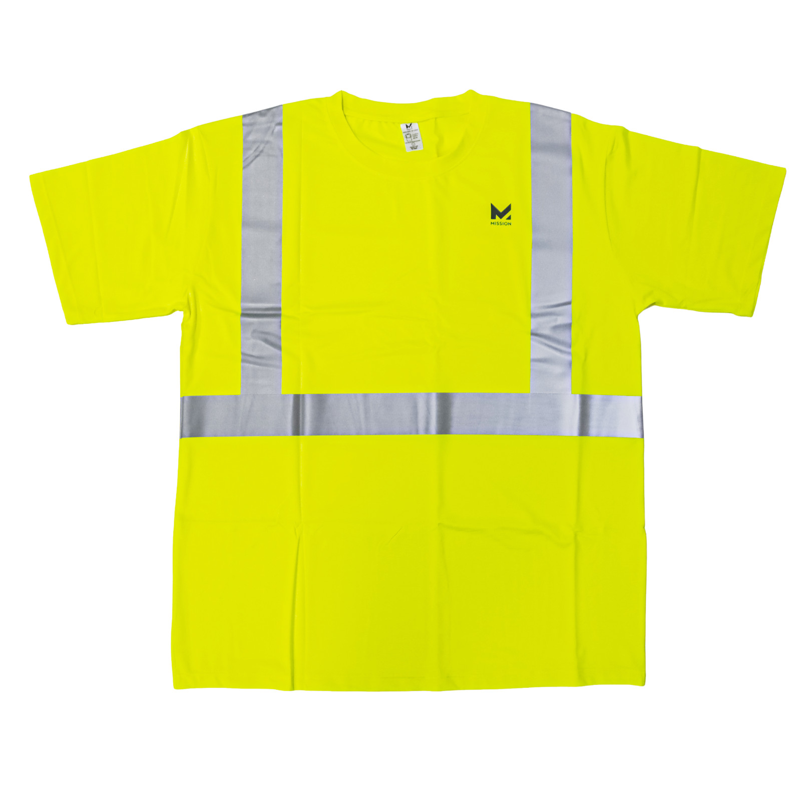 Construction Reflective Safety Trim With 360° Visibility Yellow T-Shirt Size XL