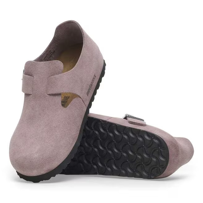 Birkenstock London Suede Leather Faded Purple EU39/W8-8.5 Medium/Narrow NWT