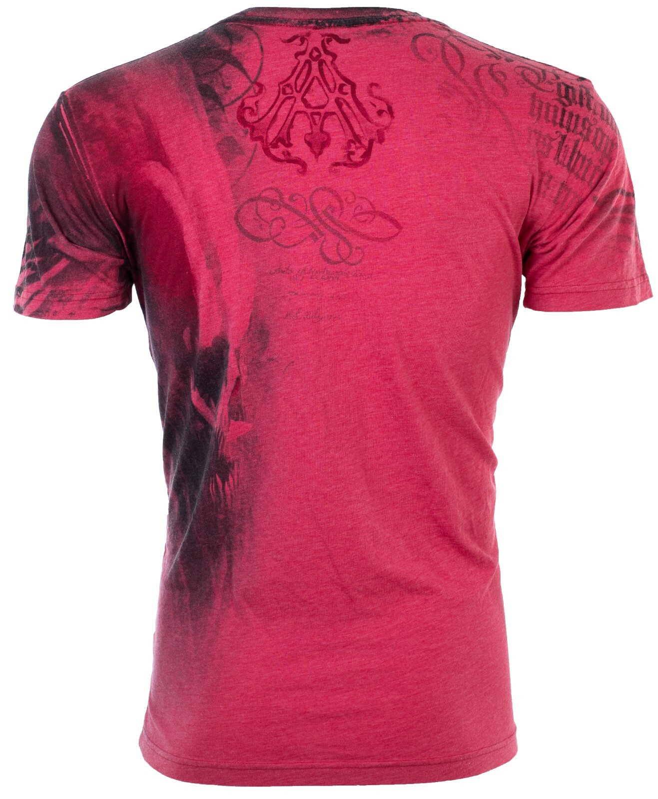 ARCHAIC by AFFLICTION Red NIGHTWATCHER Short Sleeve Slim Fit Y2K T-shirt NWT