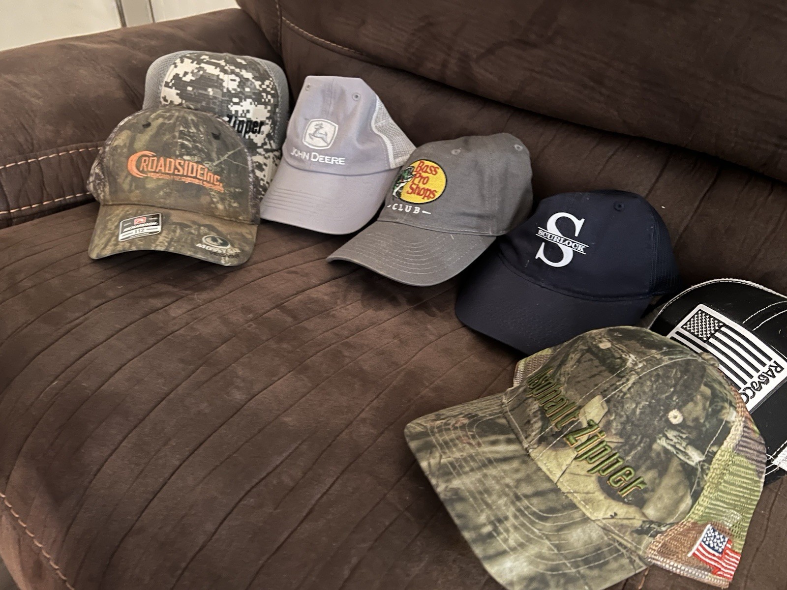 John Deere, Bass Pro Shop, And More. Expensive Caps In Great Condition.
