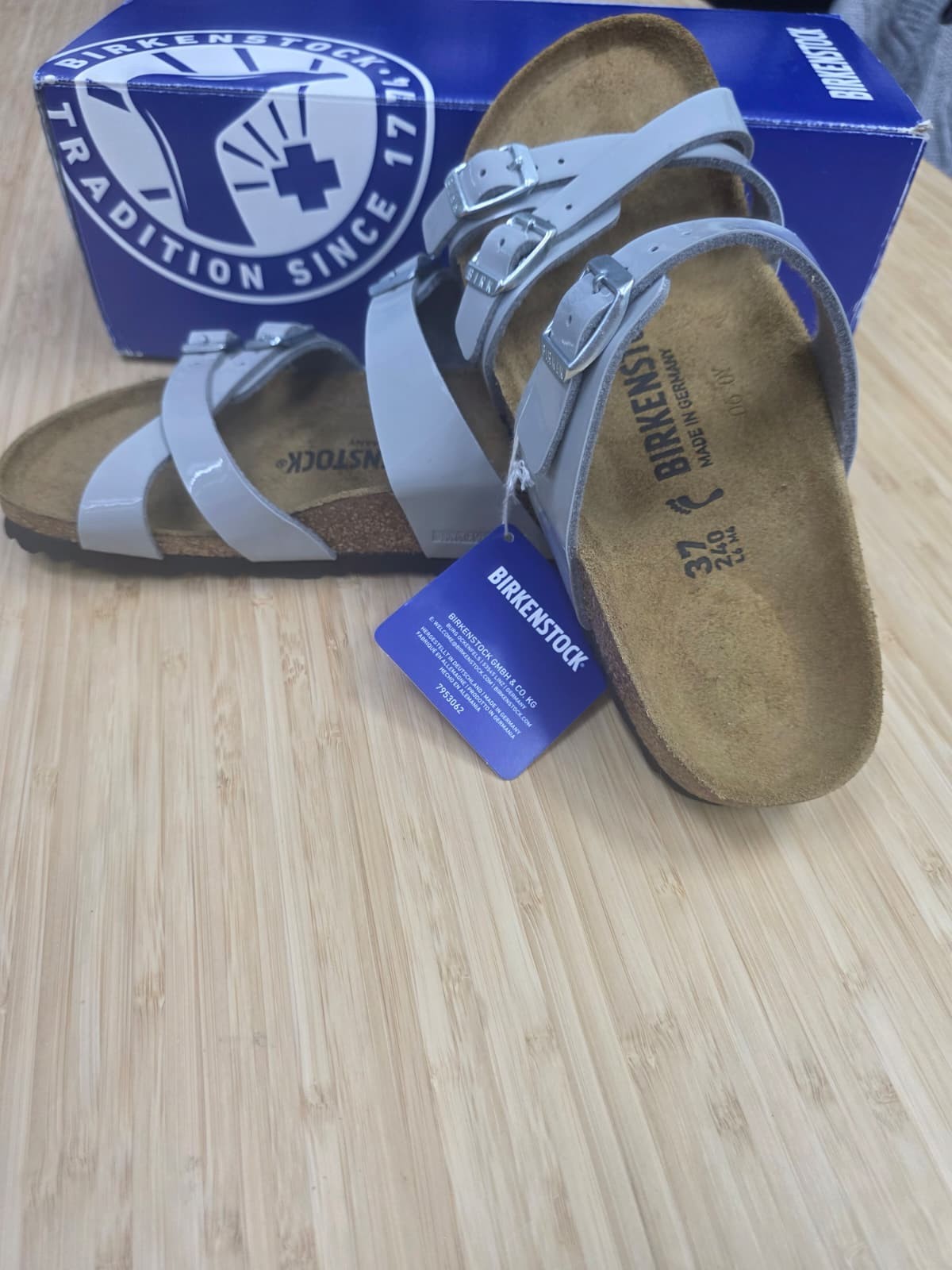 BIRKENSTOCK Franca Birko-Flor Patent Unisex Sandal EU 37/US W6 M4- Patent Alloy