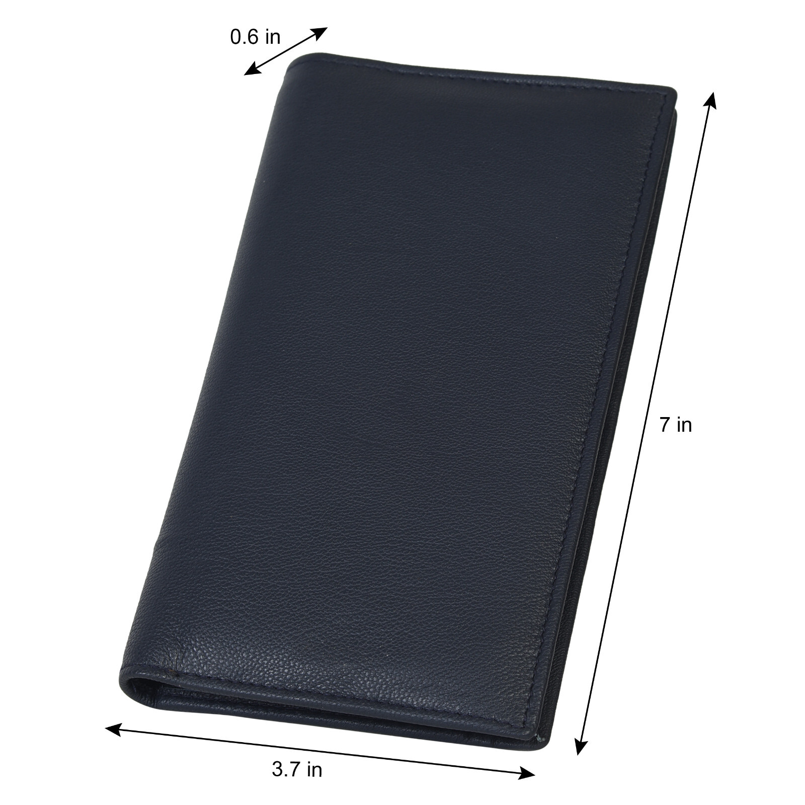 Genuine Leather Checkbook Cover Card Holder Wallet For Women & Men RFID Blocking