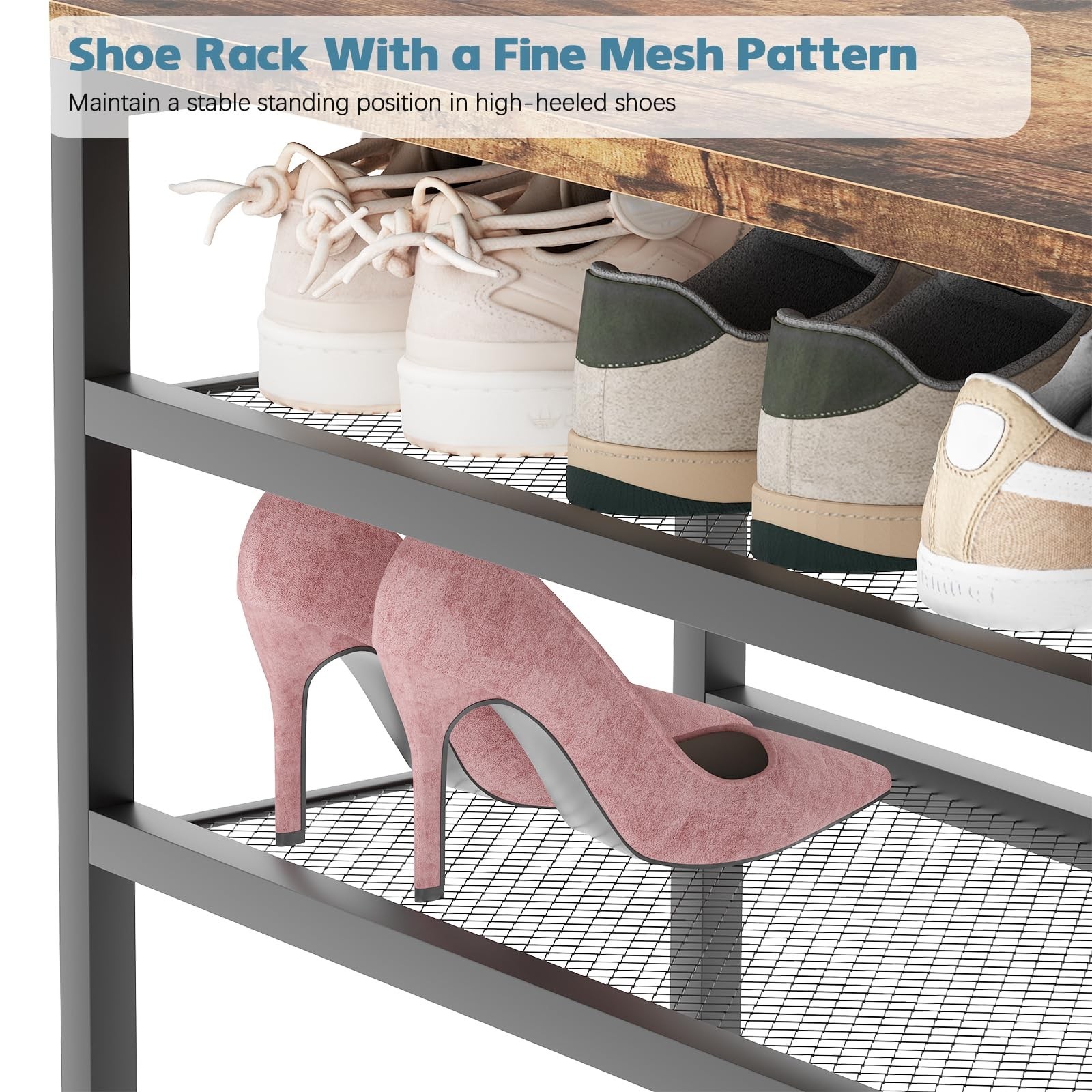 Shoe Rack,Freestanding Hidden Shoe Storage Organizer for Entryway, Shoe Bench…