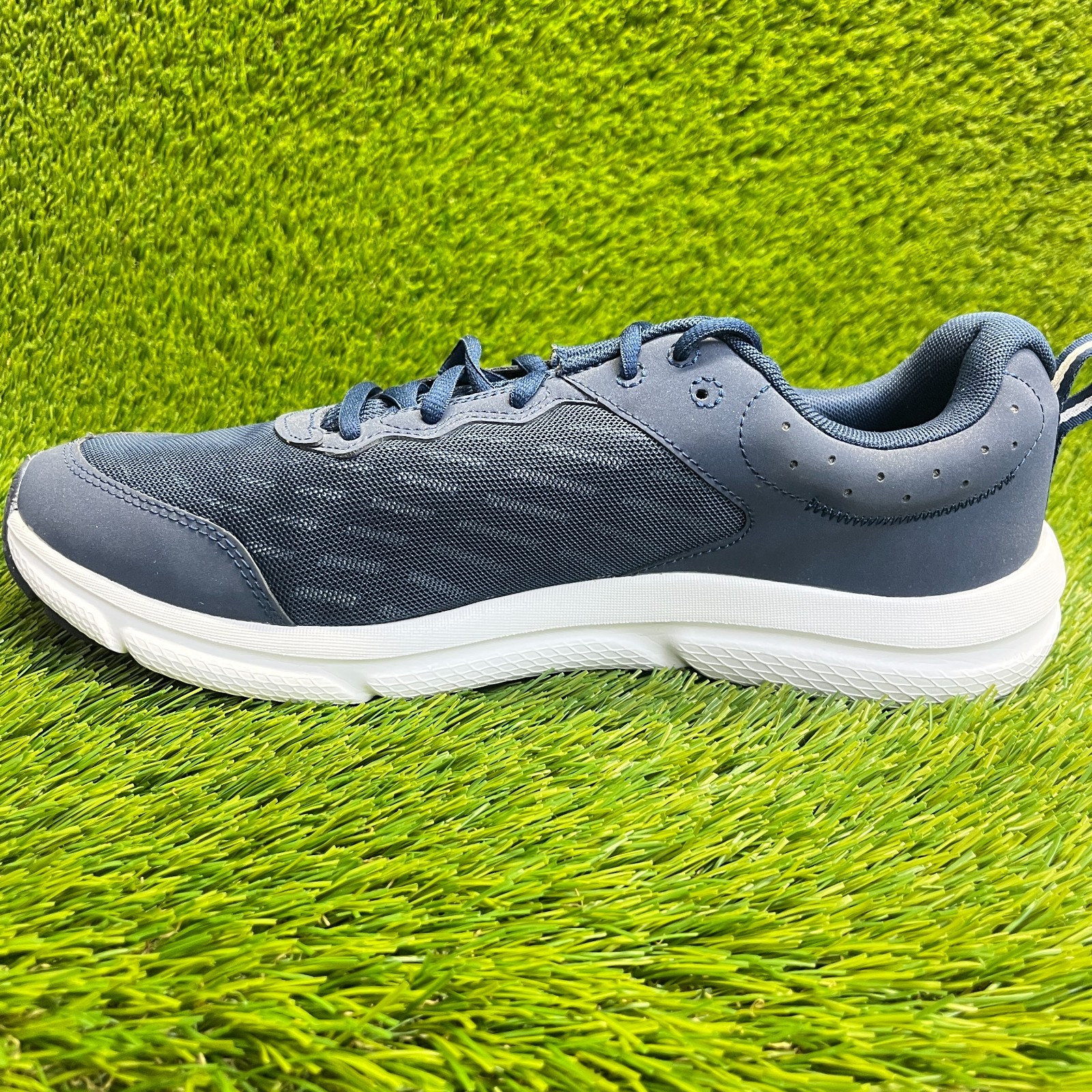 Under Armour Charged Assert 10 Mens Size 12 Blue Athletic Running Shoes Sneakers