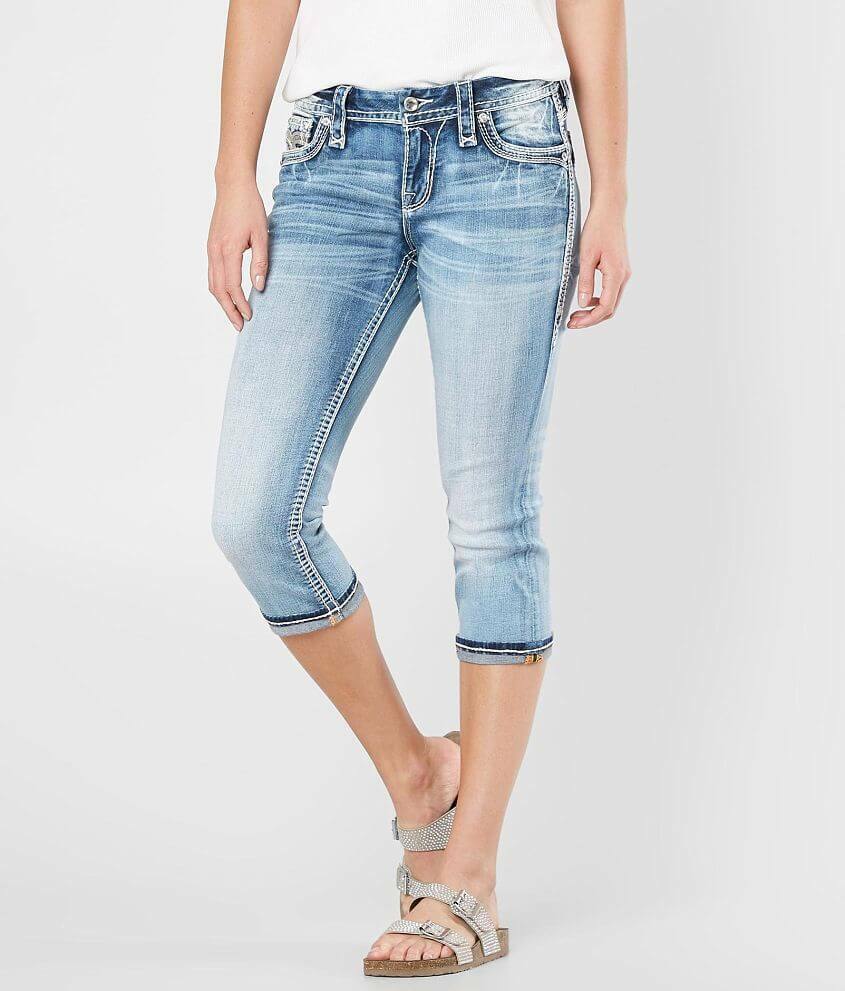 Rock Revival EASY Crop Jean Capris Yara Light Wash Mid Rise Sizes 25 to 34, $154