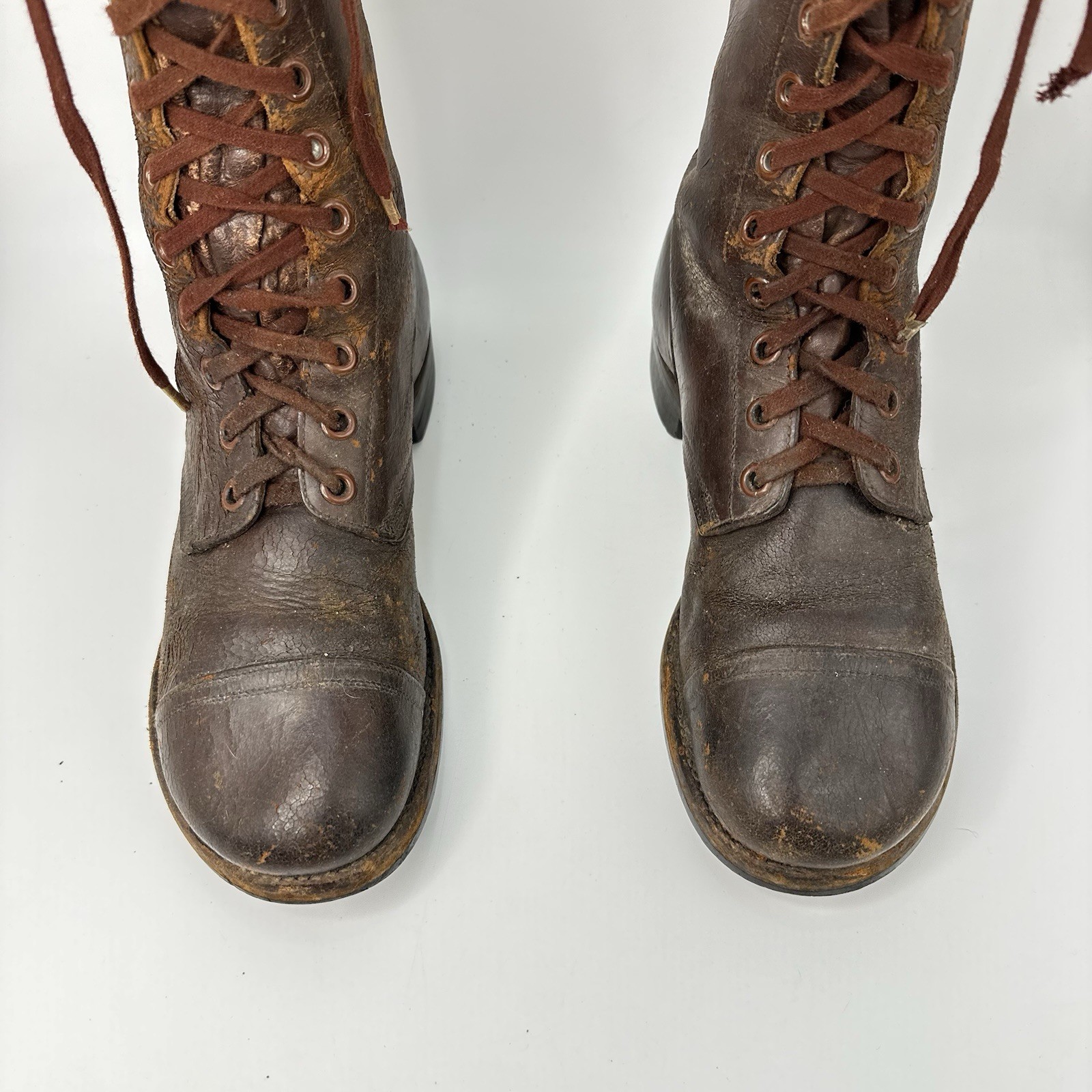 1952 Korean War US Army Paratrooper Jump Boots Men size 9.5 W Leather Named