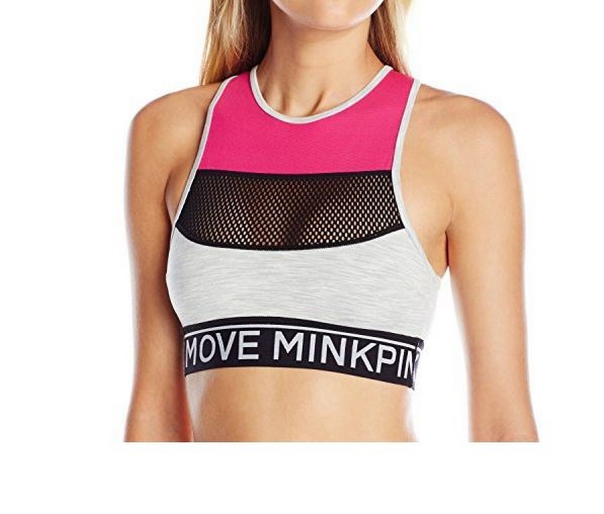 Work Out Sports Bra Racerback Multi Color Stripes Size Large Women’s