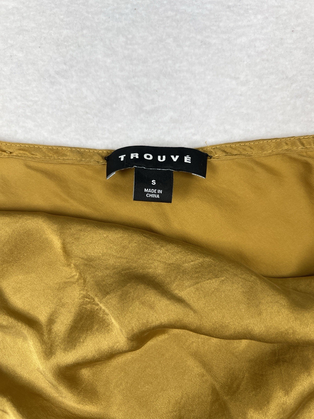 Trouvé Asymmetric Silk Down Neck Tank Size S