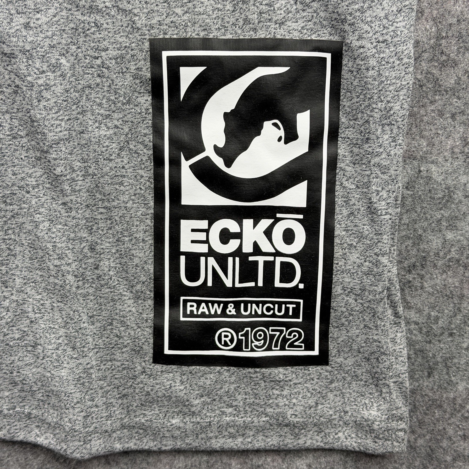 Ecko Unltd Shirt Mens 3XL Gray Marled Short Sleeve Logo Streetwear New With Tags