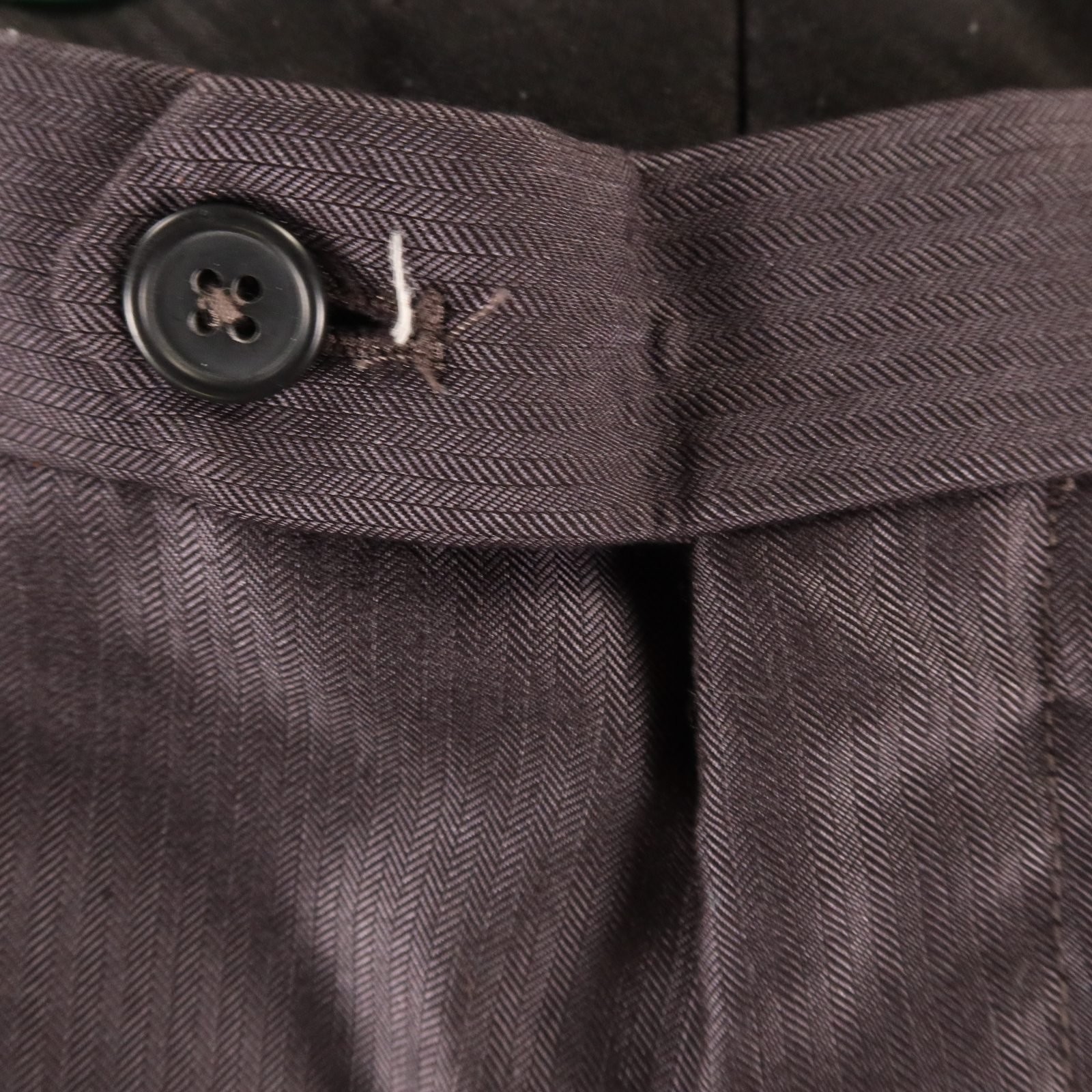 Unbranded Pants Mens 32×32 Gray Herringbone Slacks Self Stripe Sharkskin