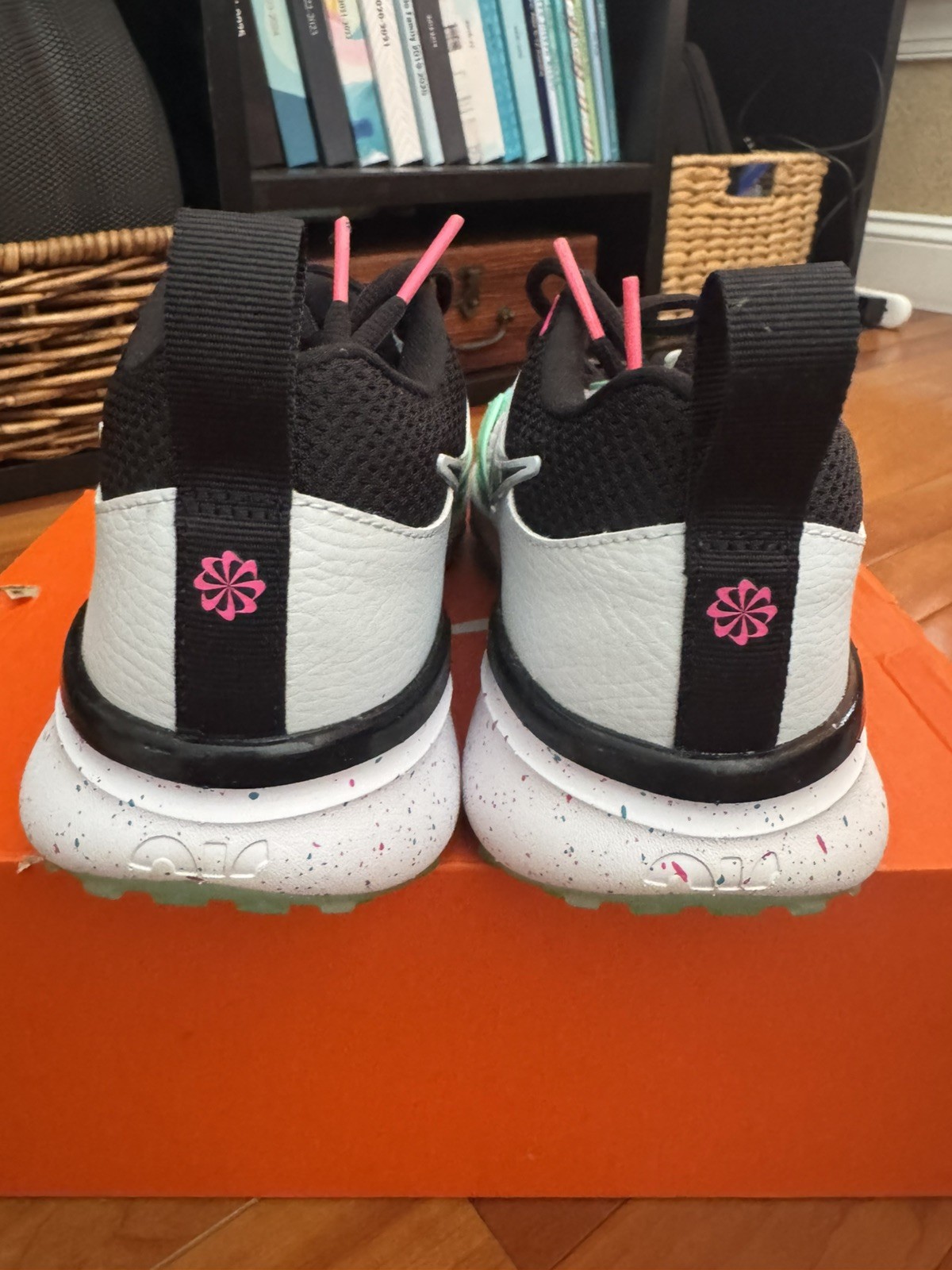 Nike Air Zoom Diamond Elite Turf Baseball White/green/pink Sz 6.5 DZ0503-100