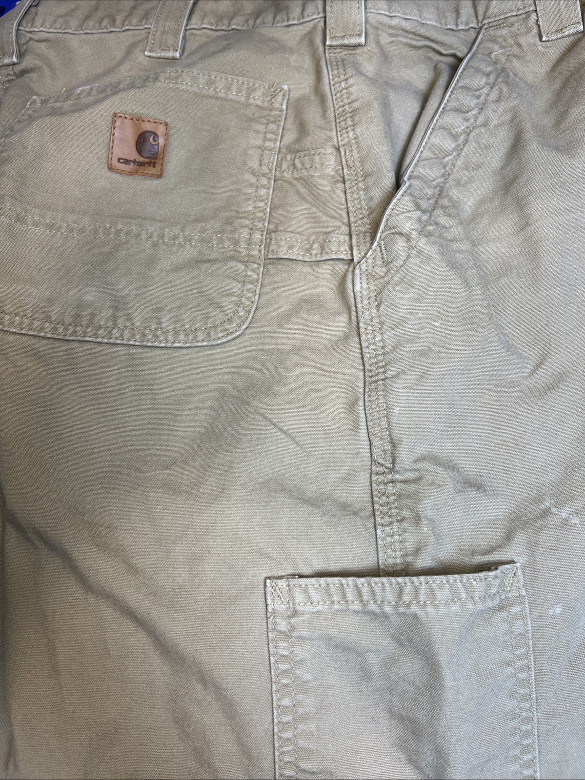 Carhartt B151 Canvas Utility Pants Men’s 32×30 Beige Work Dungaree 100% Cotton