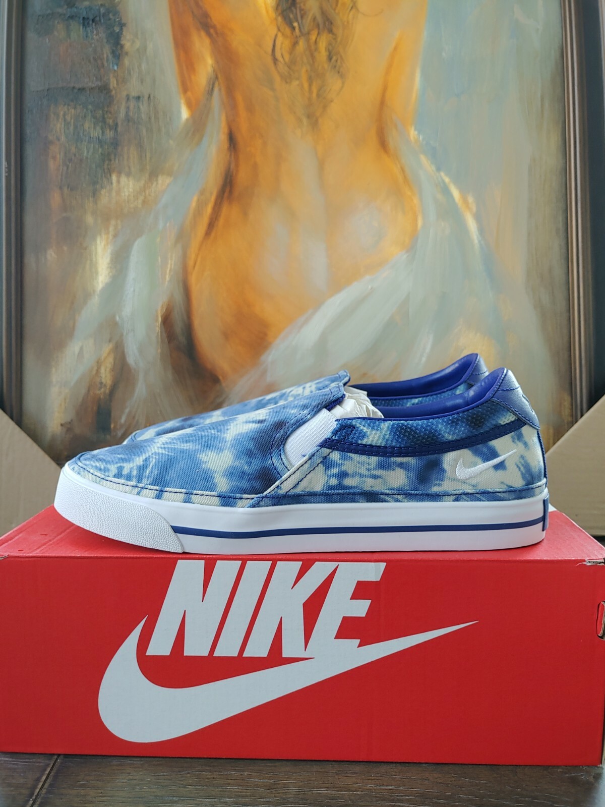 Nike Court Legacy SLP 8 8.5 9 9.5 10 10.5 11 11.5 12 13 tie dye blue DH1439 901