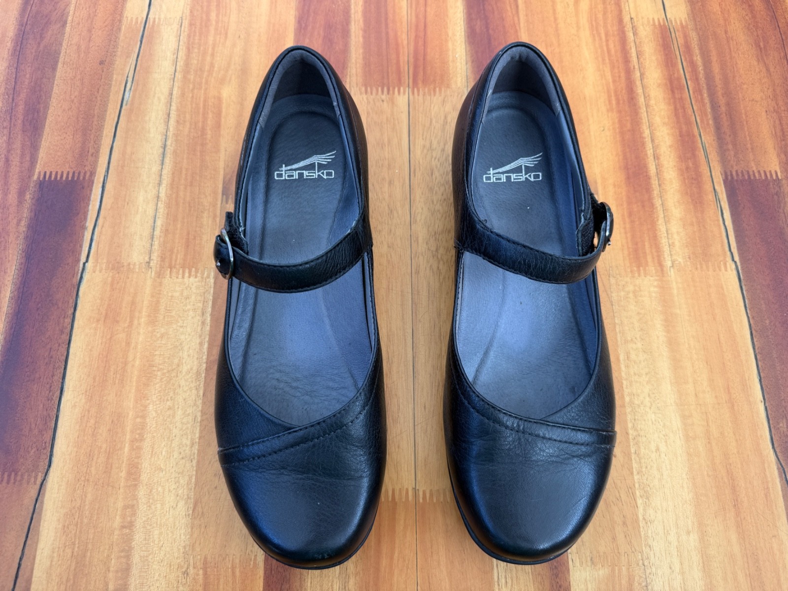 Dansko Women’s Fawna Nappa Leather Mary Jane Shoes Black (EU)39 (US)8.5-9 W Wide