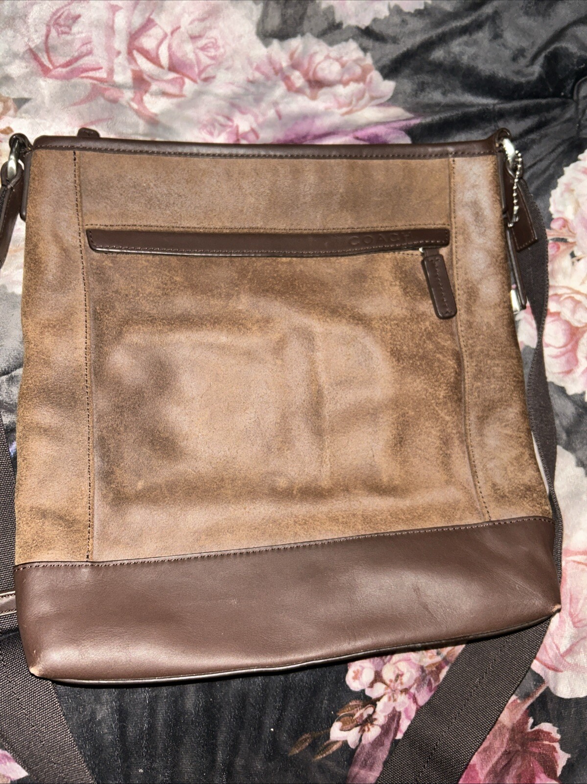 Coach Camden Leather Tech Crossbody Messenger Brown Bag F70920