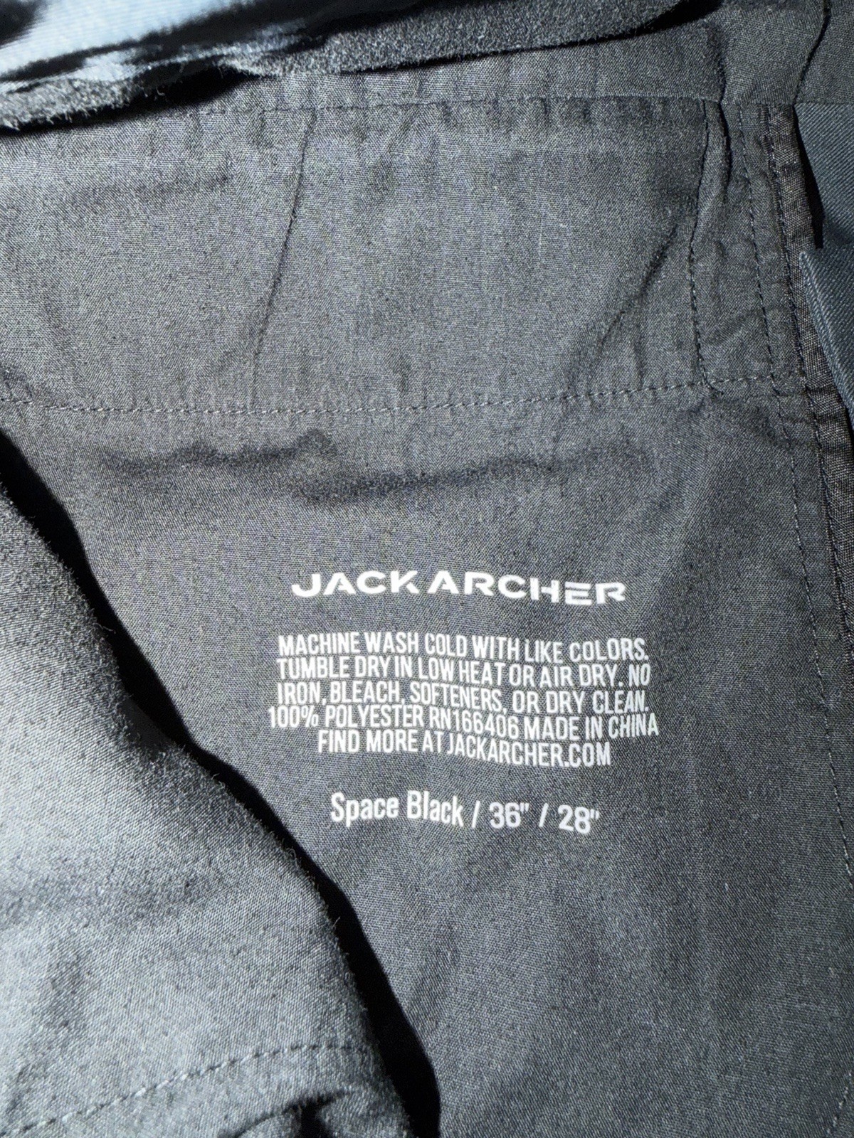 Jack Archer Jetsetter Pants Black Performance Stretch Chino Men’s 36×28