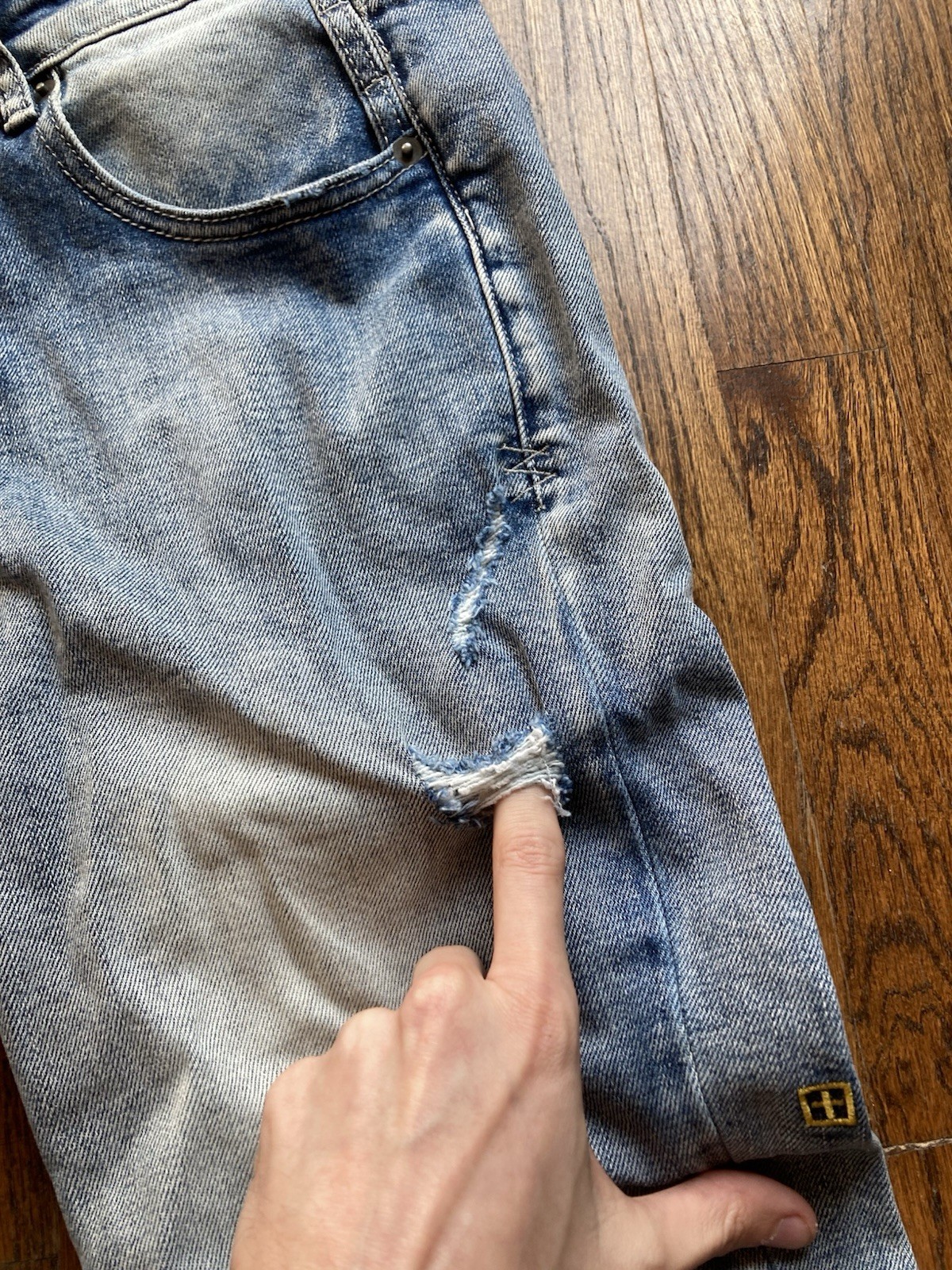 Ksubi Jeans Men Size 30 Skinny Van Winkle Hunter Beden Distressed Blue Denim