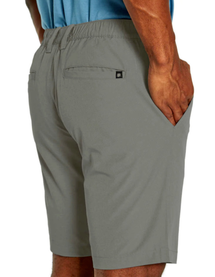 Banana Republic Men’s Comfort Flat Front Short, Gray, Sz-34