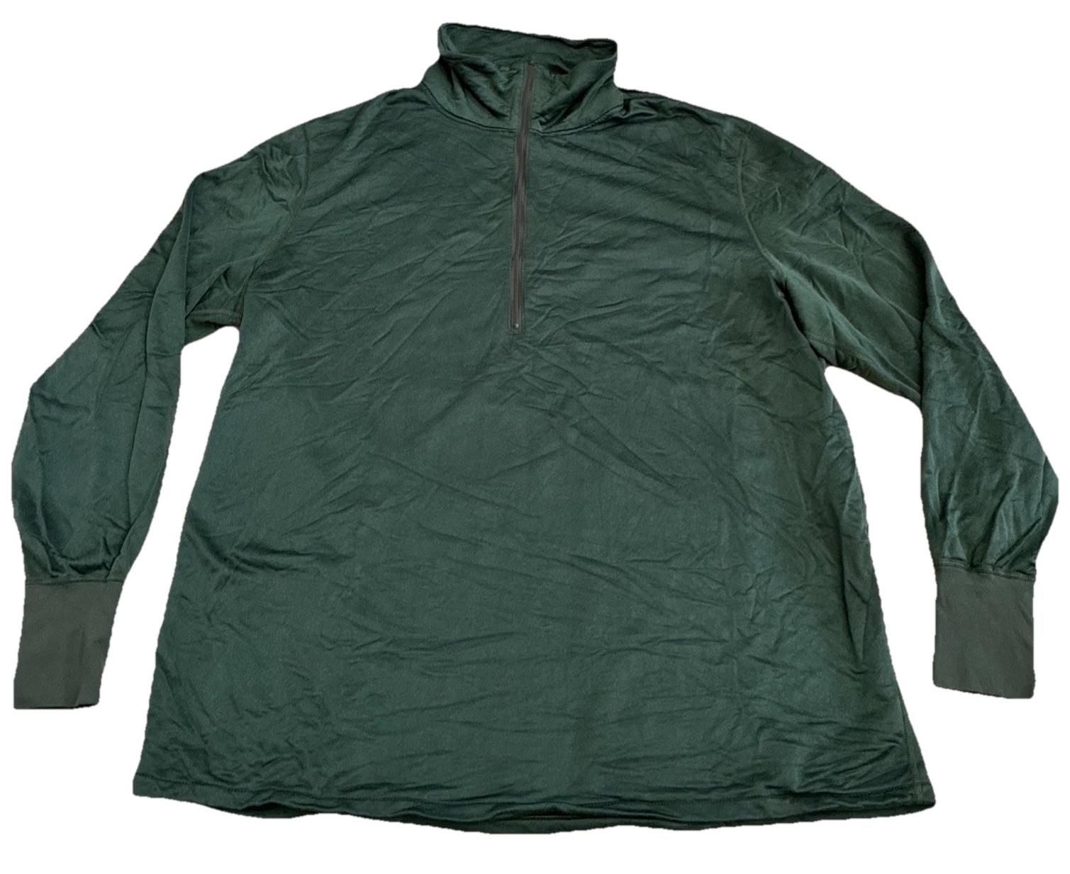 USGI Mens Size XL Sleeping Shirt Heat Retentive Moisture Resistant 1/4 Zip Shirt