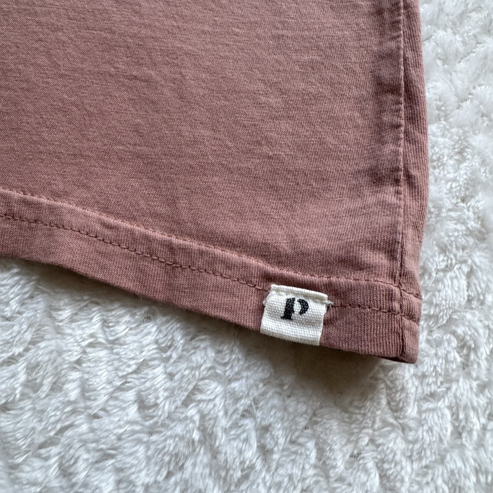 PACT Organic Cotton V Neck T Shirt S Mauve Pink Minimalist Capsule Wardrobe