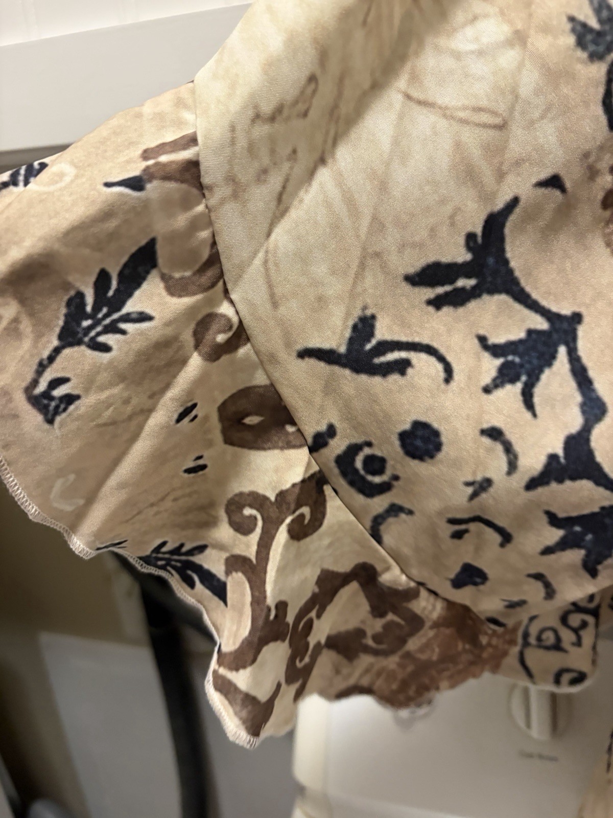 Boho XL Women’s Plus Too Cream, Tan, Blue 22 In Across 26 In Down