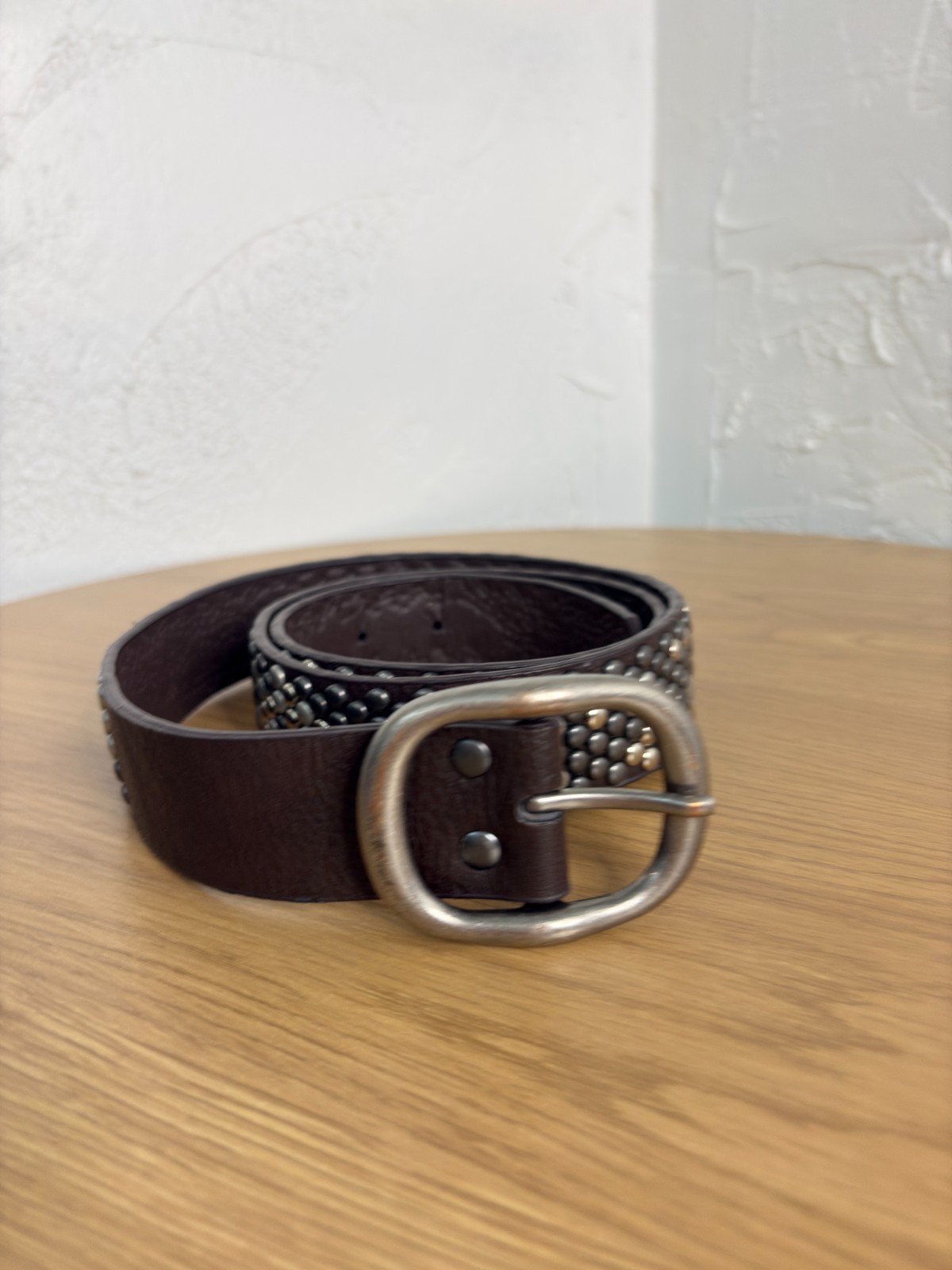 Studded 90’s Y2K Belt Womens Large Mixed Metals Black Biker Rocker Punk Metal 14