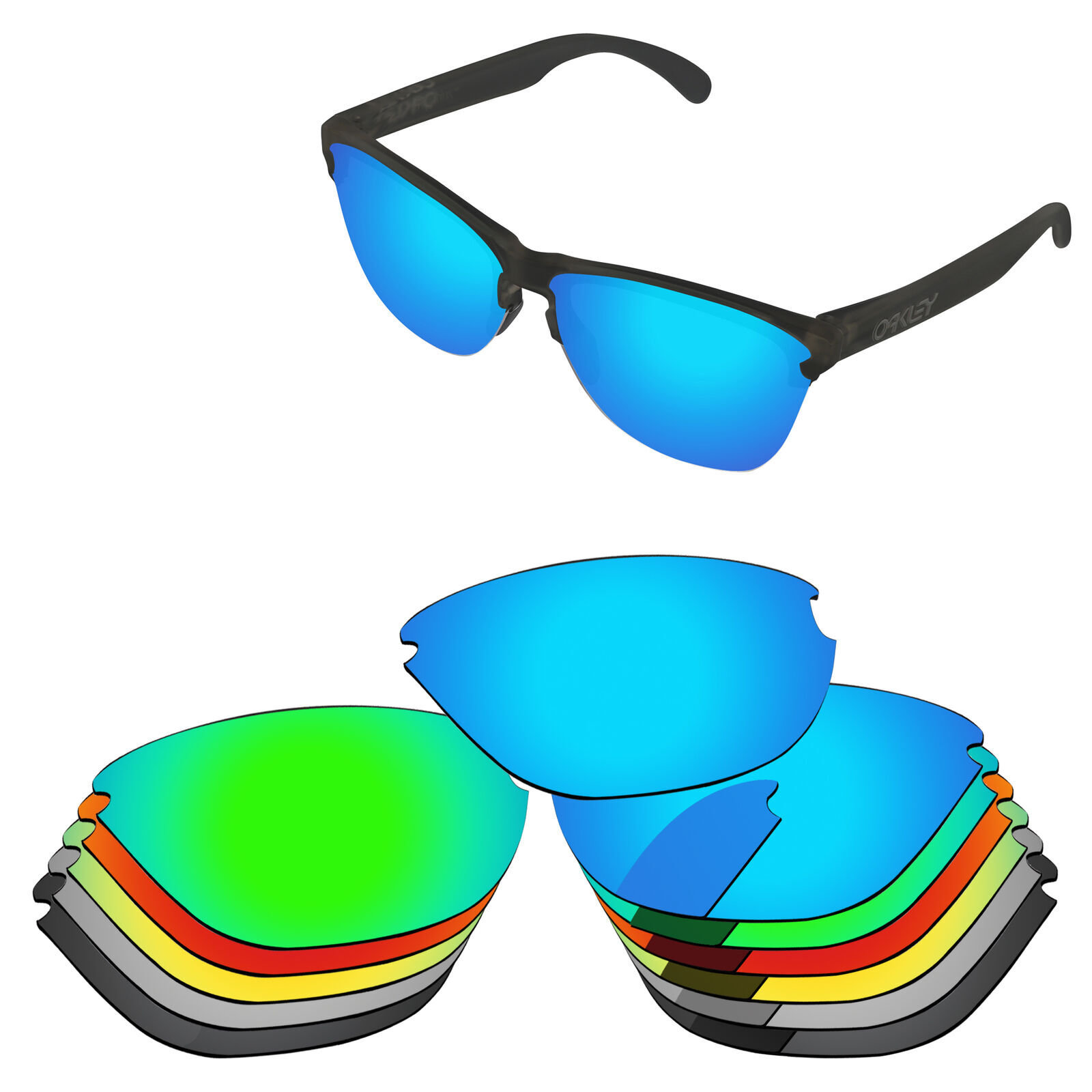 PapaViva Polarized Replacement Lenses For-Oakley Frogskins Lite OO9374-Options