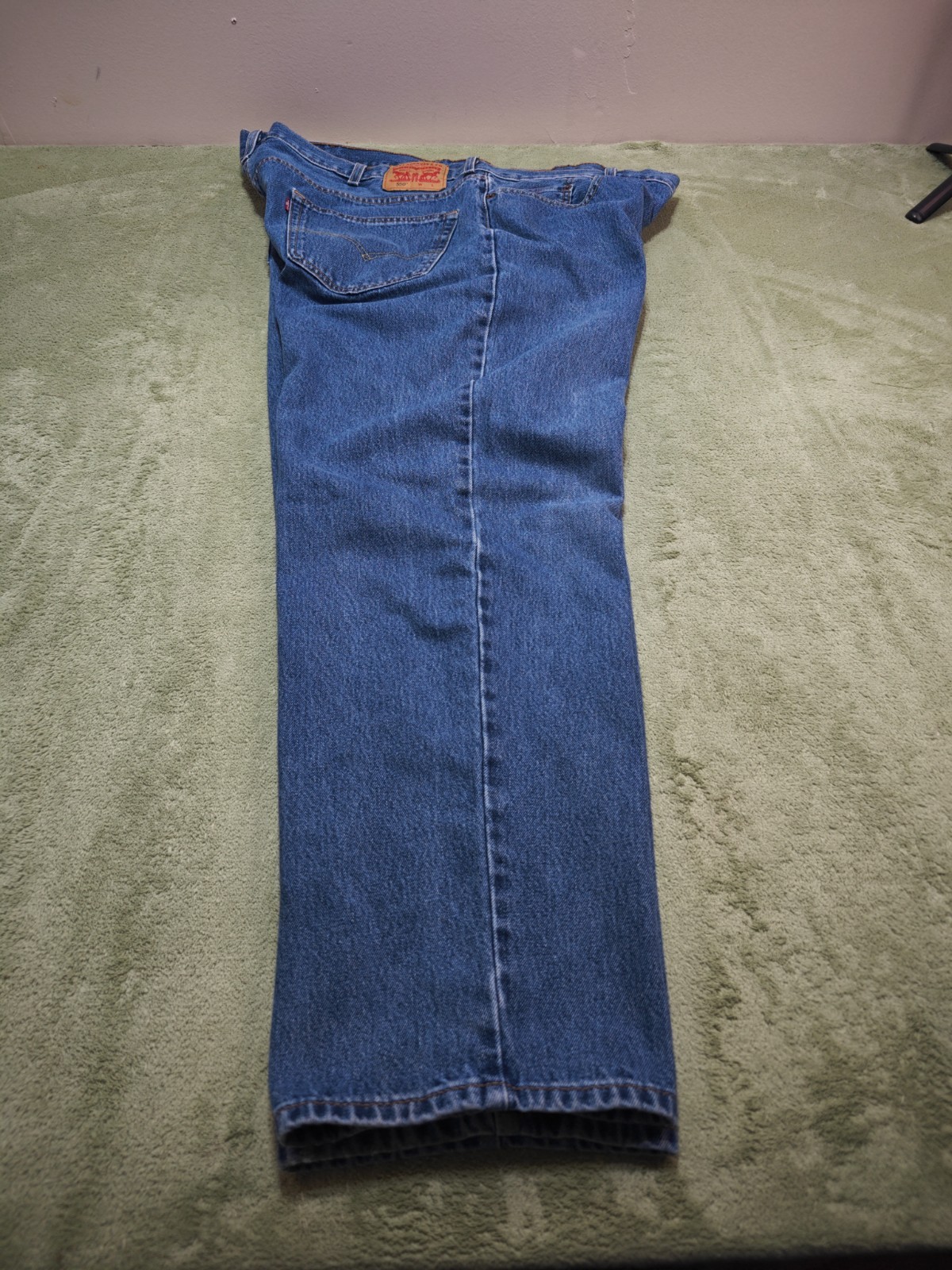 Levis 550 Relaxed Fit Jeans Mens 46×32 Medium Wash Blue Made in USA Vintage Deni