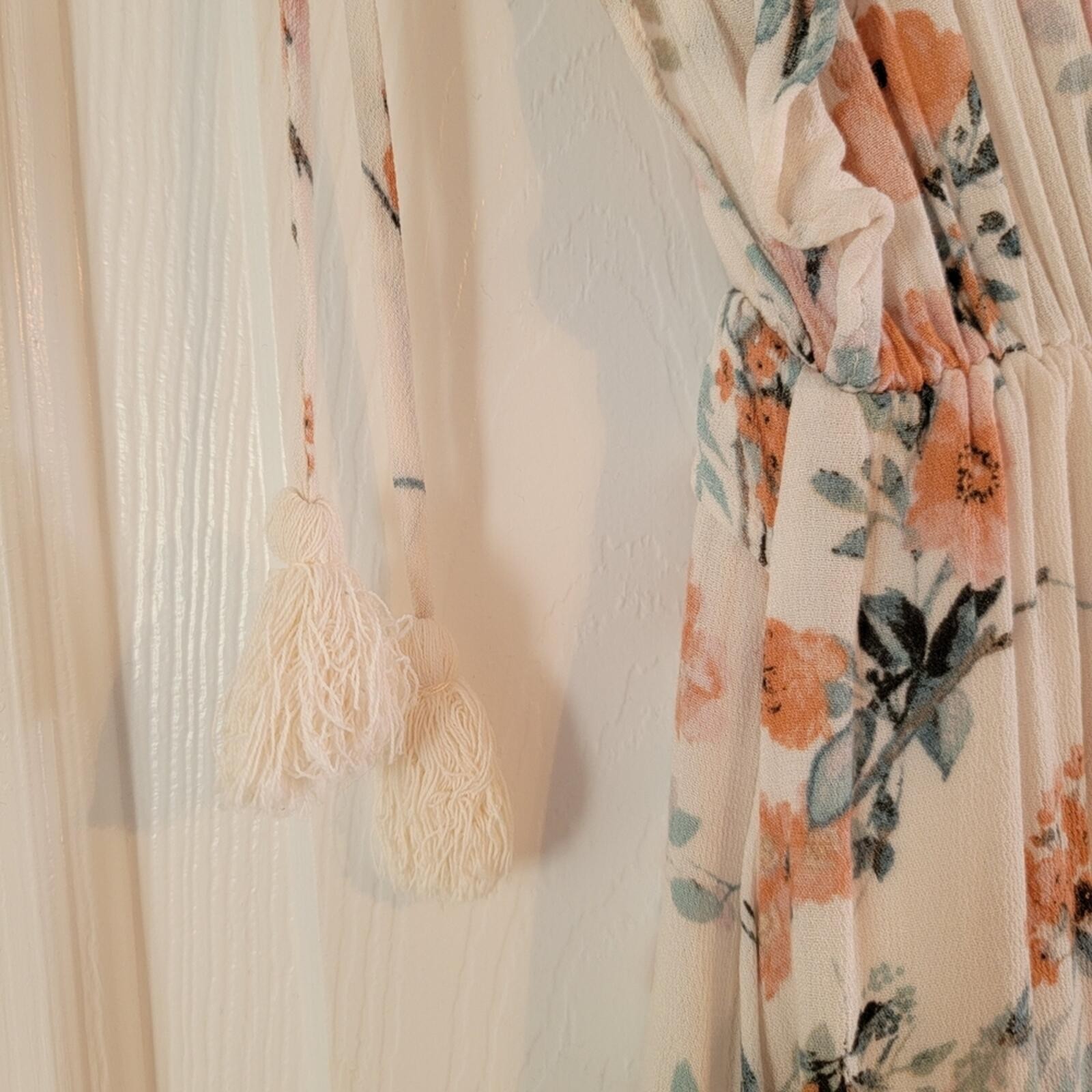 Boho Floral V-Neck Dress