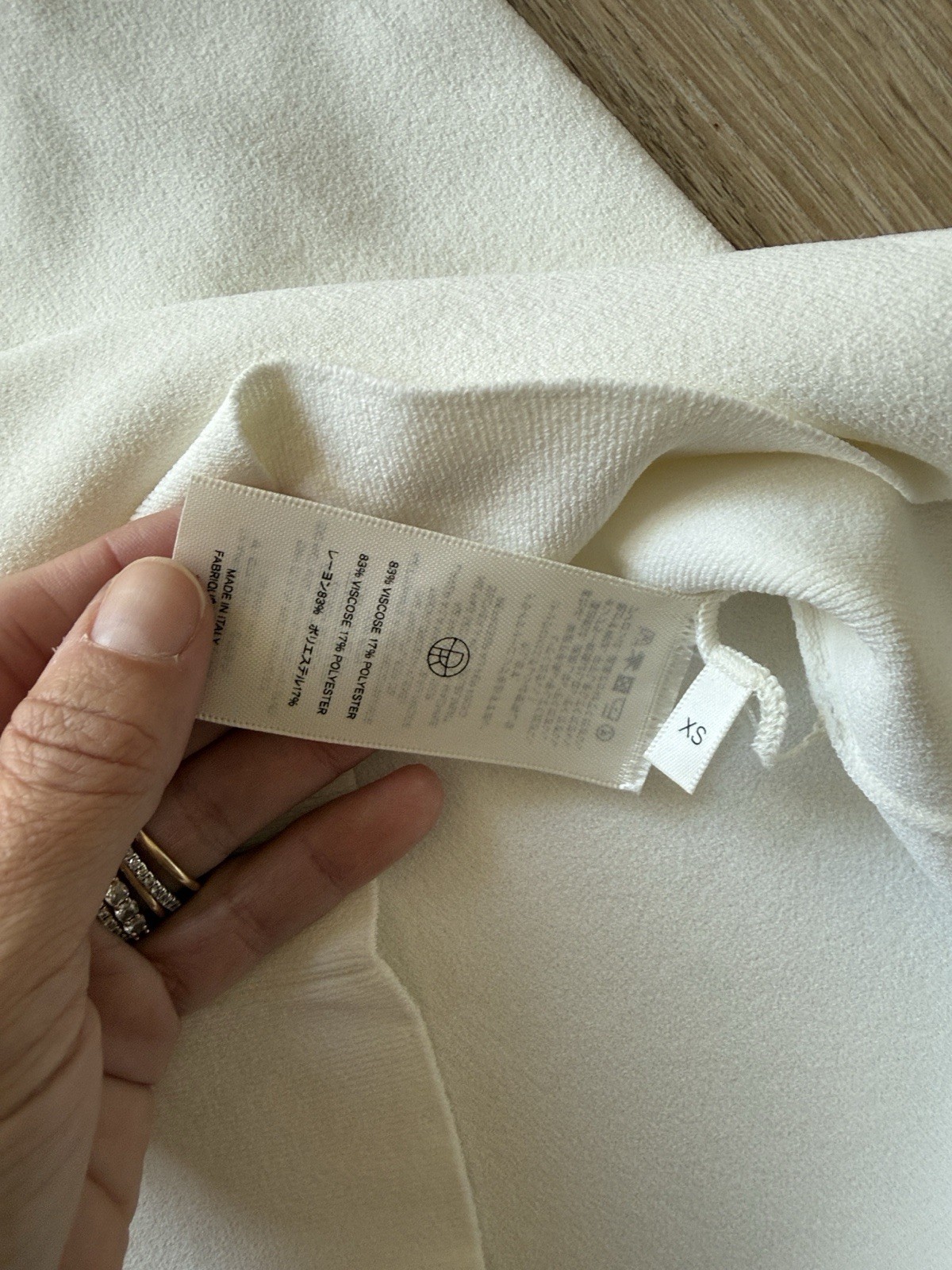 The Row White/bone Long Sleeve Mock Neck Top XS Excellent Condition