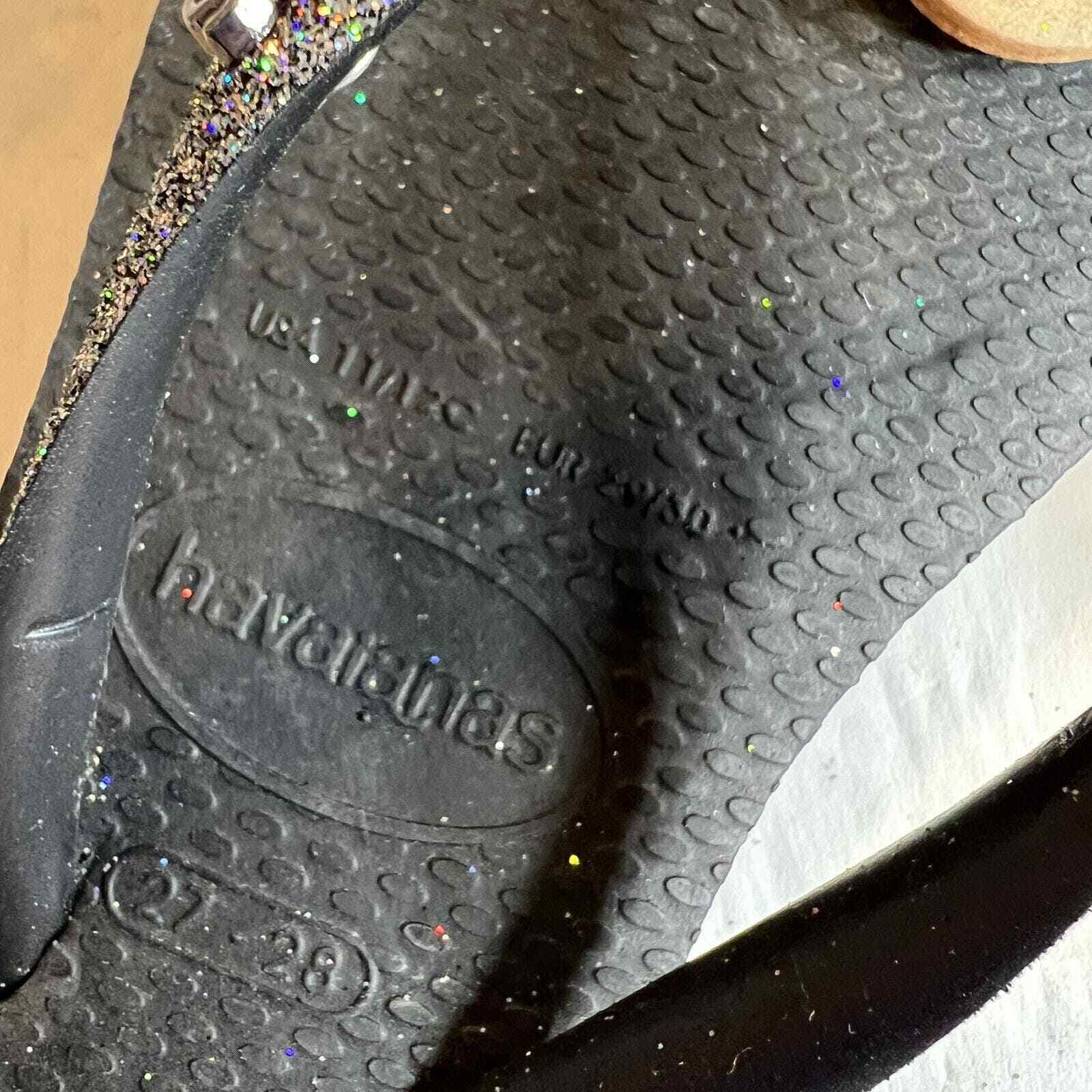 Havaianas Kids Slim Glitter Flip Flops Size 11/12 New