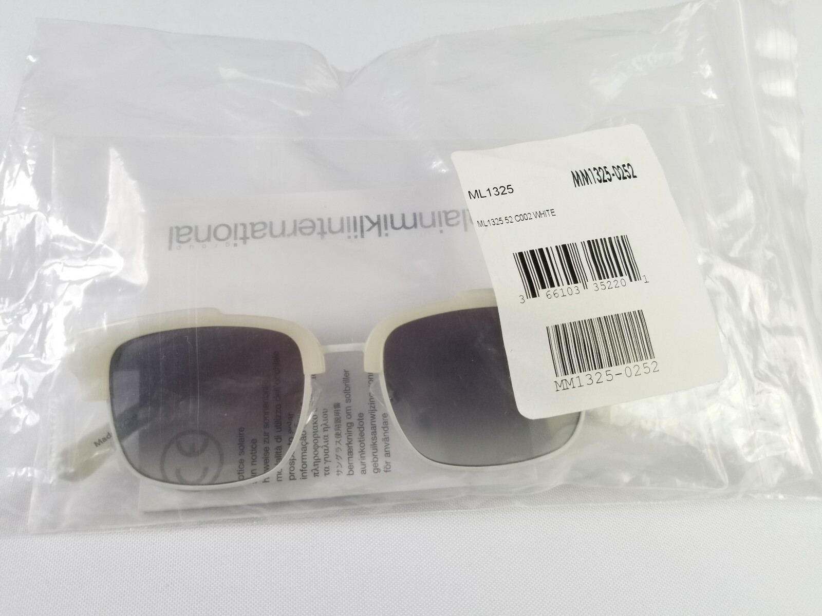 MIKLI BY ALAIN MIKLI ML1325 C002 WHITE UNISEX SUNGLASSES