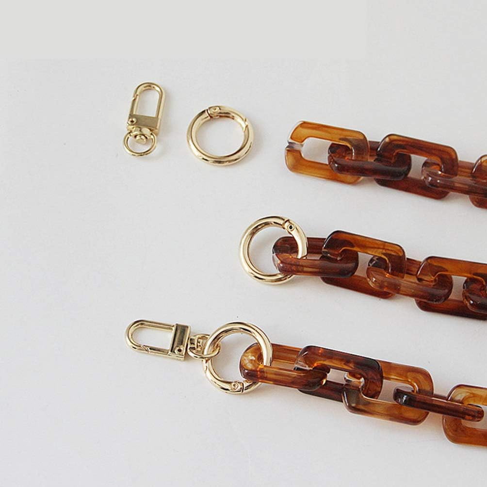 17.3 Inch Retro Tortoise Shell Pattern Resin Replacement Purse Chain Strap Shoul