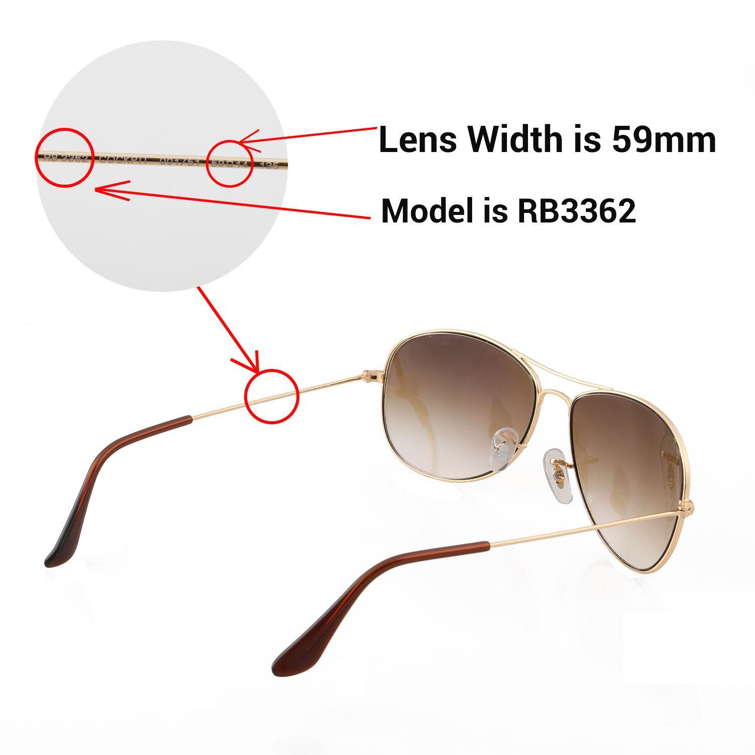 Walleva Fire Red Polarized Replacement Lenses For Ray-Ban RB3362 Cockpit 59mm