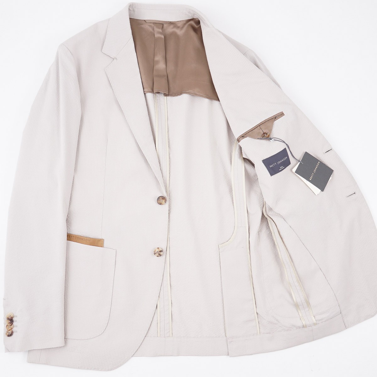 Brett Johnson Lightweight Seersucker Silk Sport Coat 42R (Eu 52) NWT