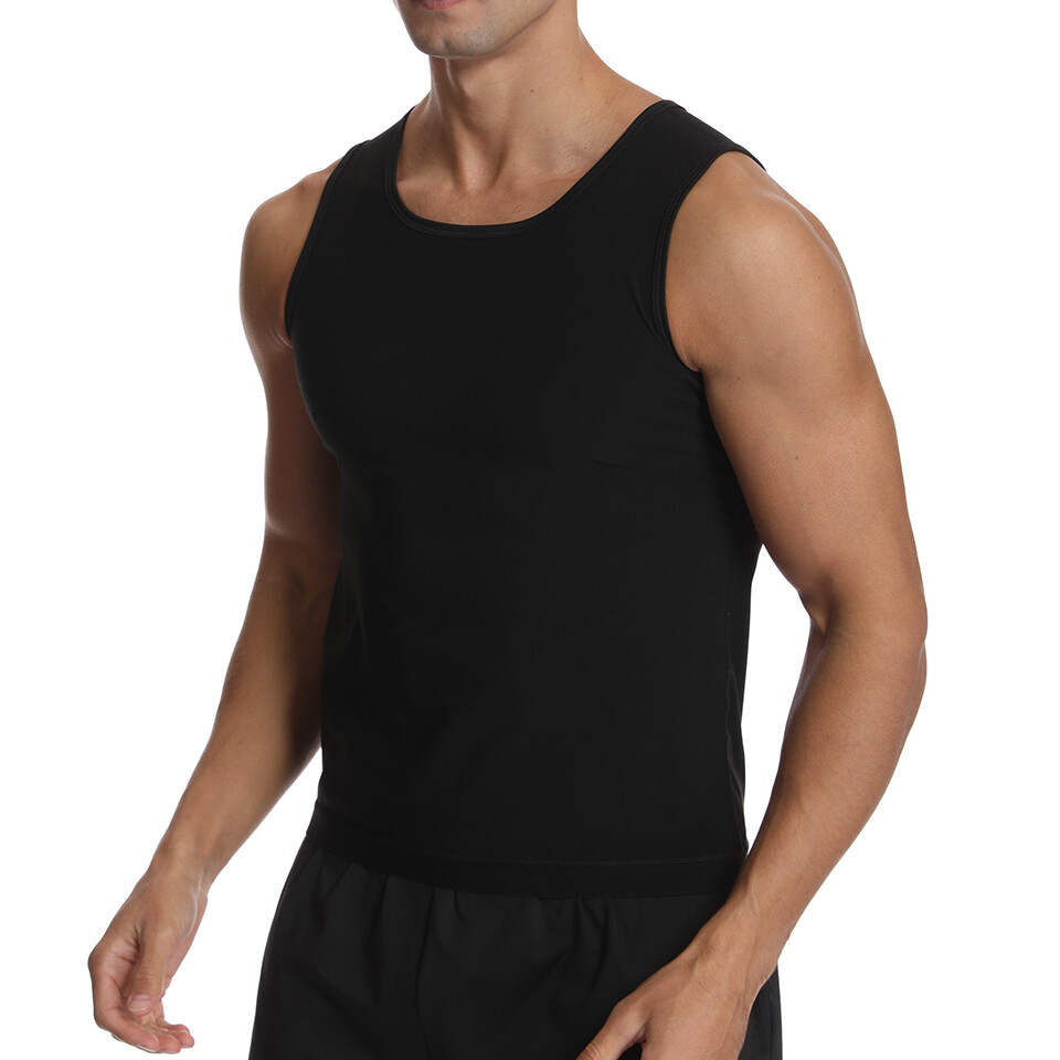 CGTFY Gynecomastia Compression Tank Top Men Sauna Slimming Shaper Sweat Vest US