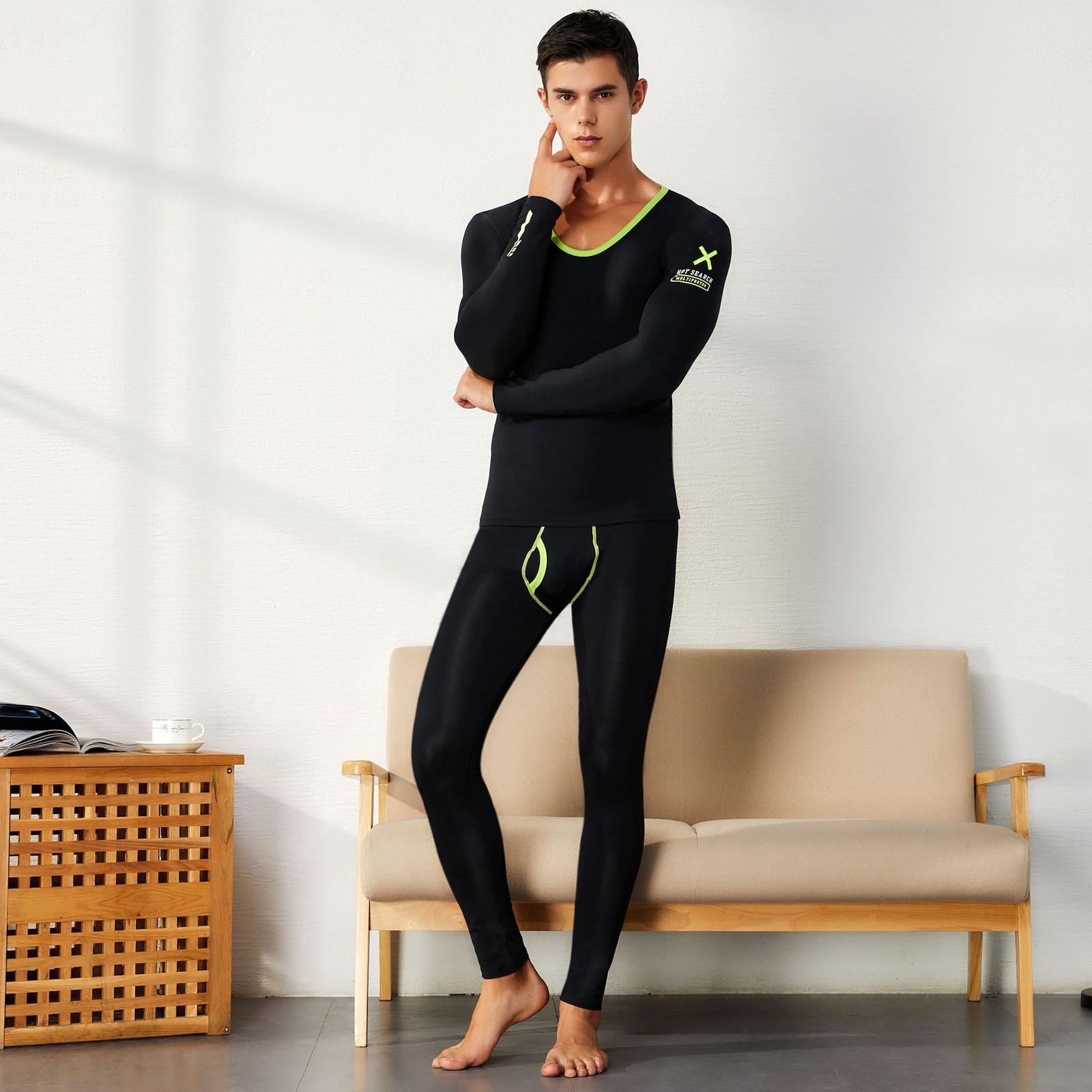 Men’s Thin Thermal Long Johns Set -Base Layer Underwear Pants, Casual Wear