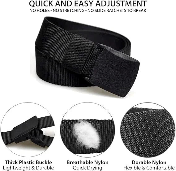 Men Casual Military Tactical Army Adjustable Quick Release Belts Pants Waistband