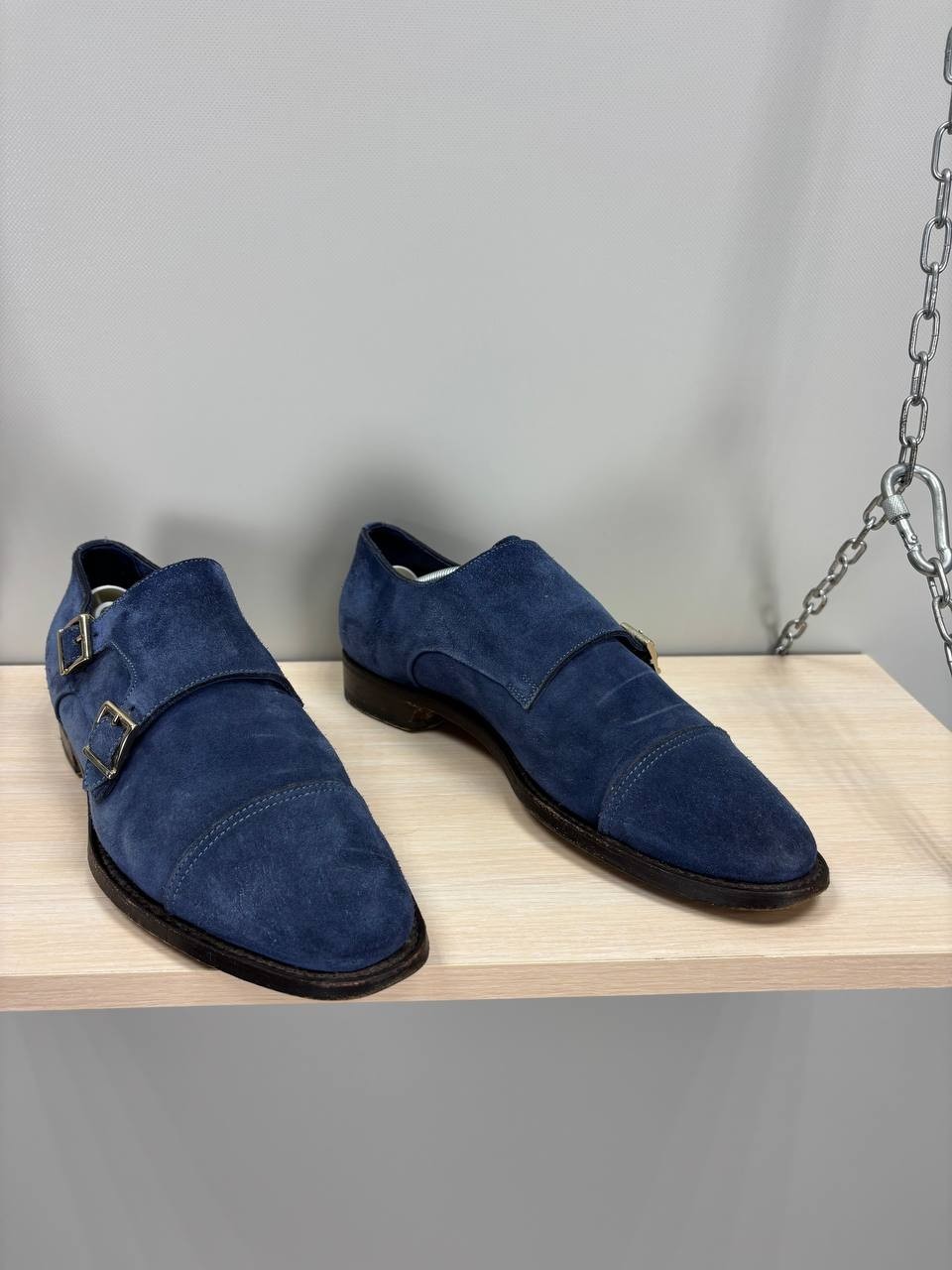 Mens shoes Santoni Size 8 Color Blue Duties Paid (USA)