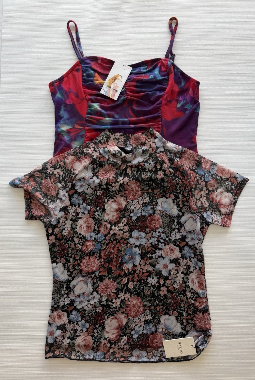 2Pc Women’s Tops Bundle Prettygarden & Skyzoo Floral Size Large NWT