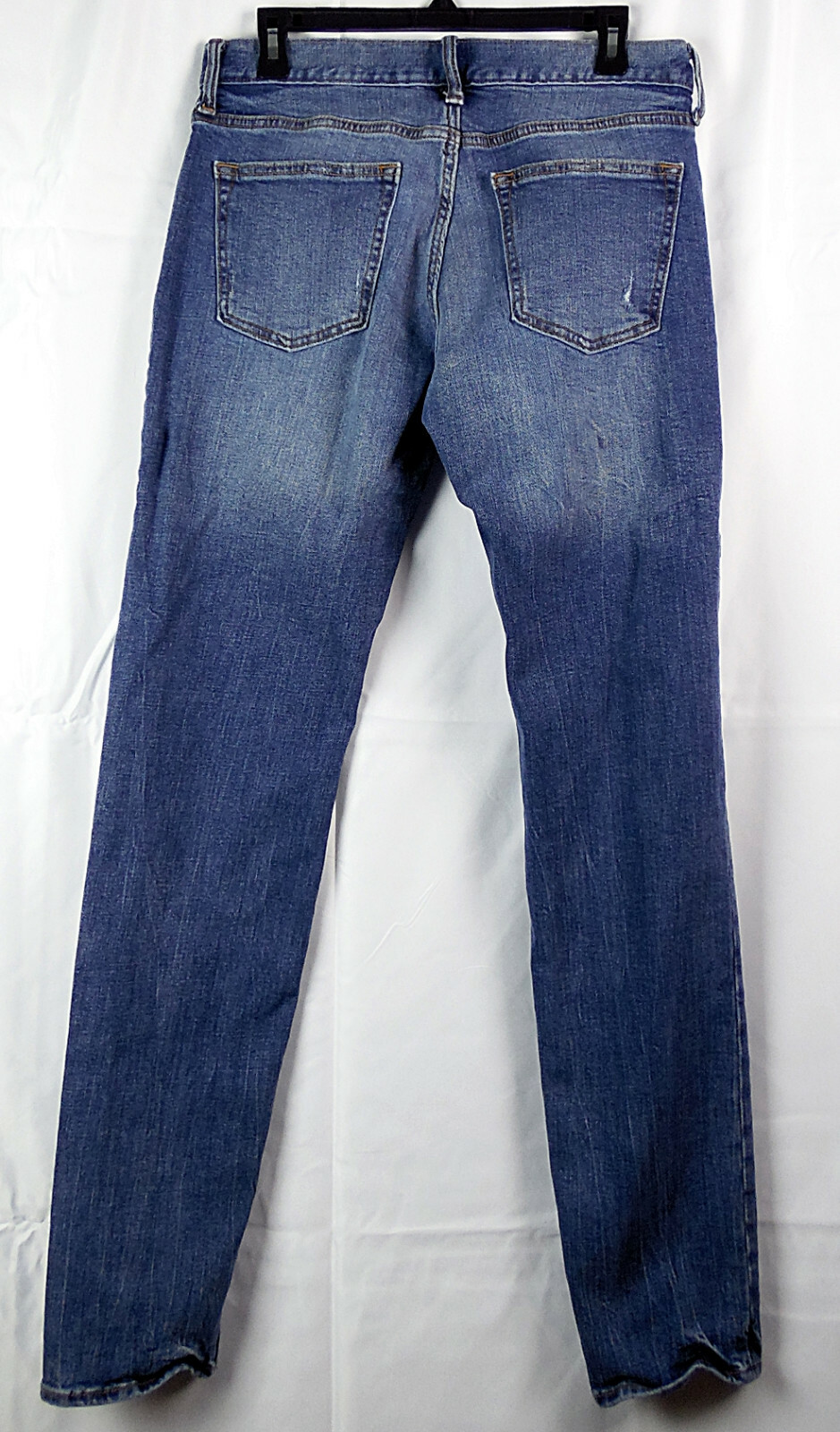 Old Navy Blue Built-In Flex Slim Fit Plaid Patch Destroyed Jeans 31 X 33