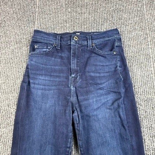 7 For All Mankind High Waist Ankle Skinny Jeans Dark Wash AU8431005 Size 27